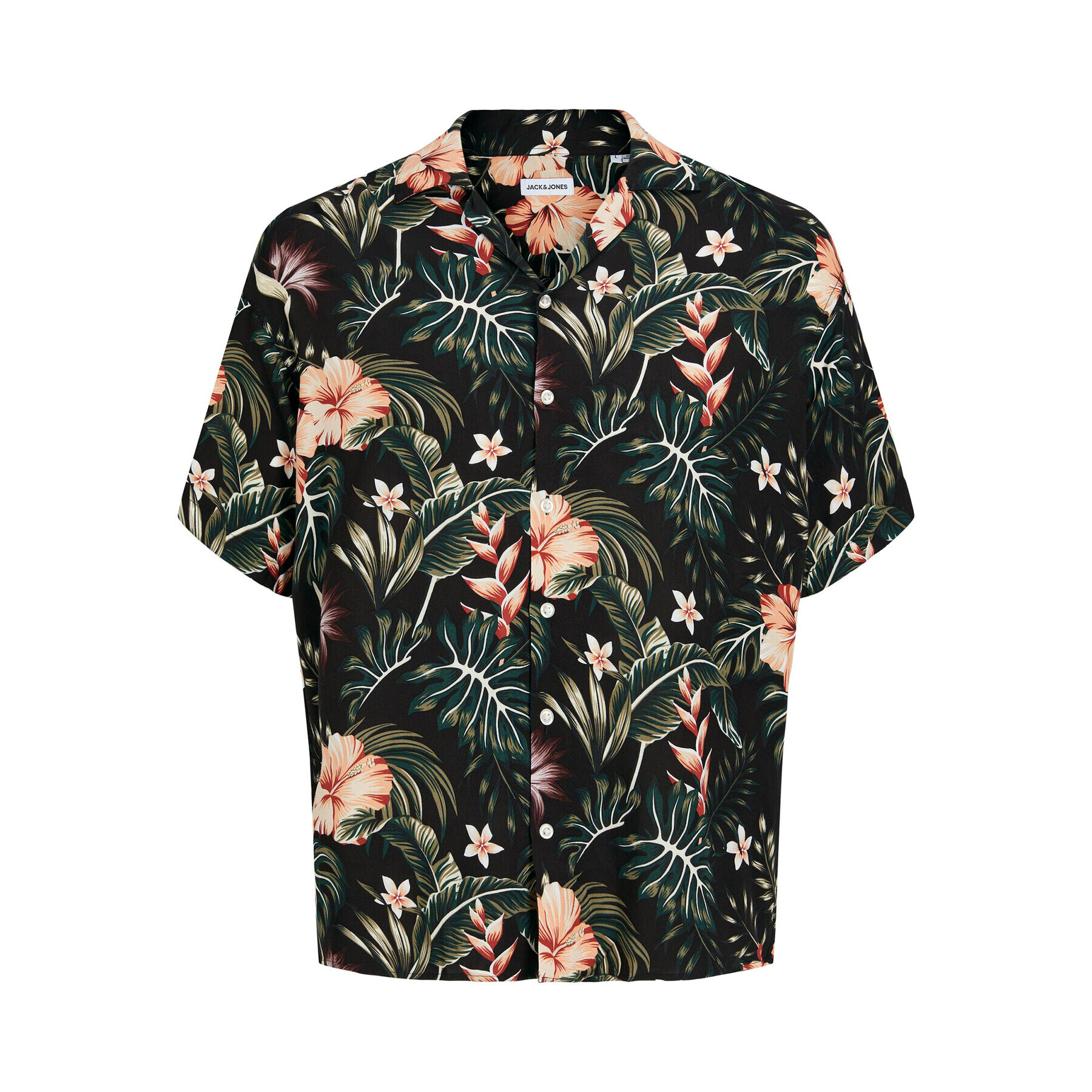 Jack&Jones Риза 12222898 Черен Relaxed Fit - Pepit.bg