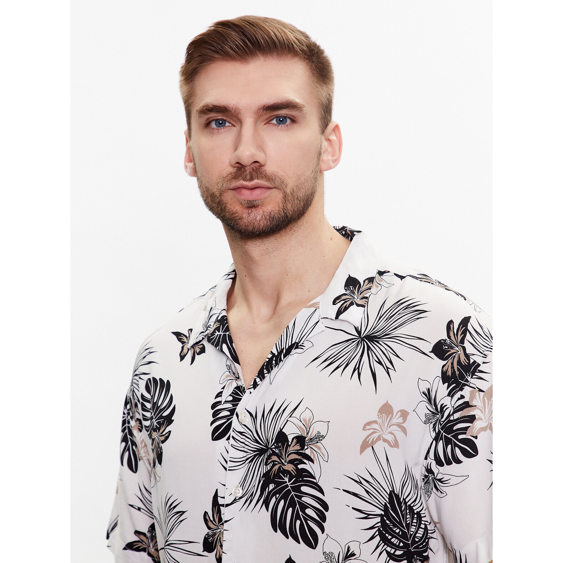 Jack&Jones Риза Irwin 12222959 Бял Relaxed Fit - Pepit.bg