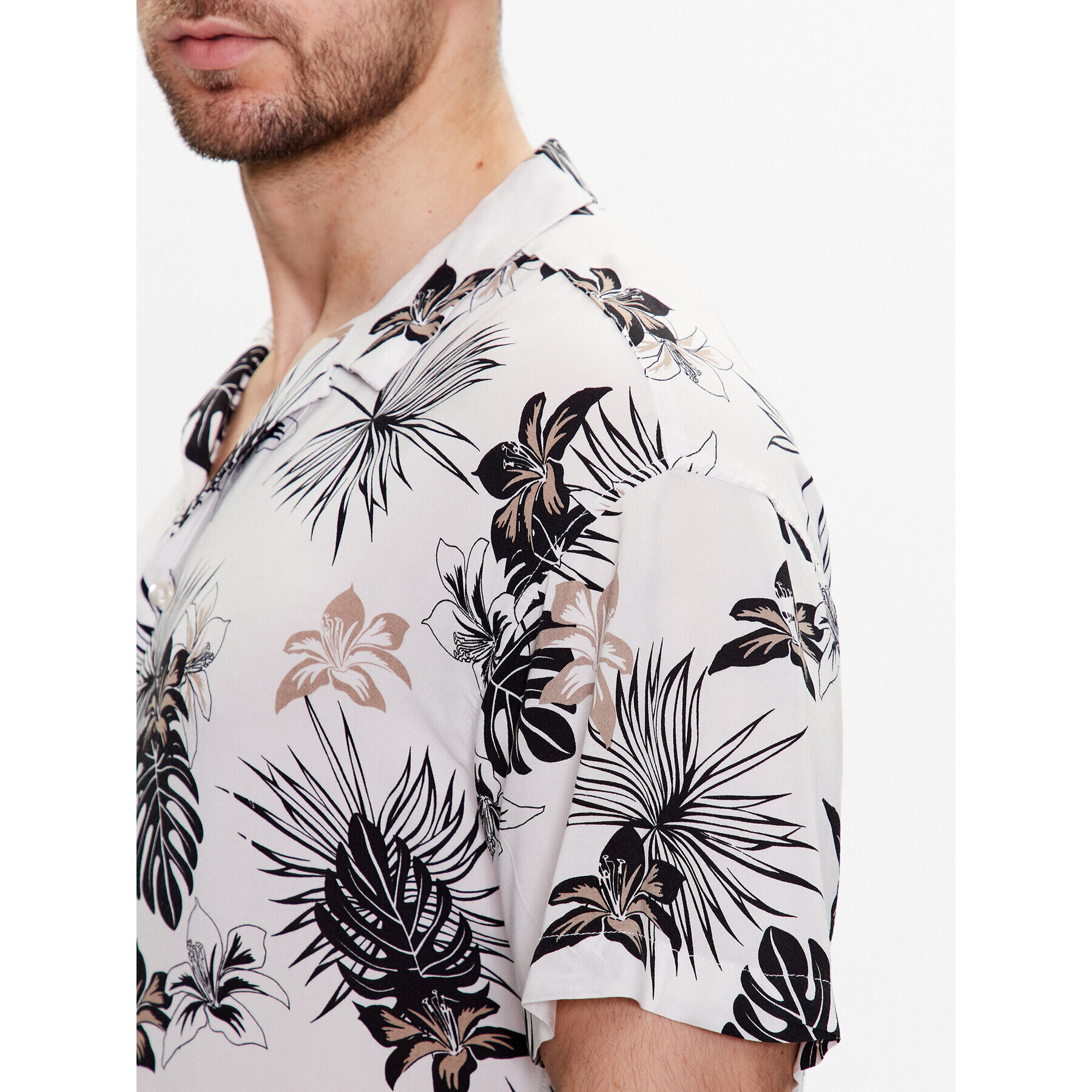 Jack&Jones Риза Irwin 12222959 Бял Relaxed Fit - Pepit.bg