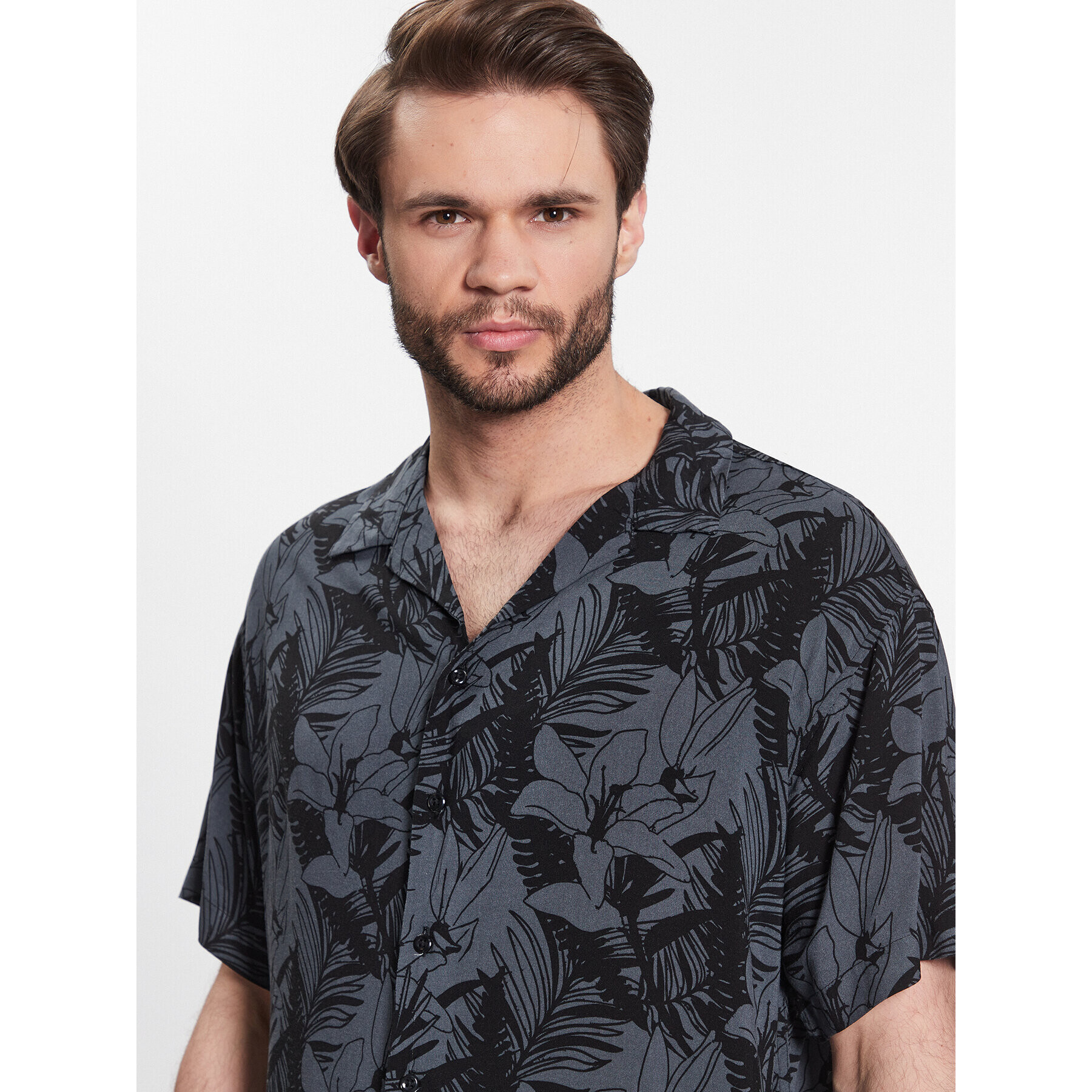 Jack&Jones Риза Irwin 12222959 Сив Relaxed Fit - Pepit.bg