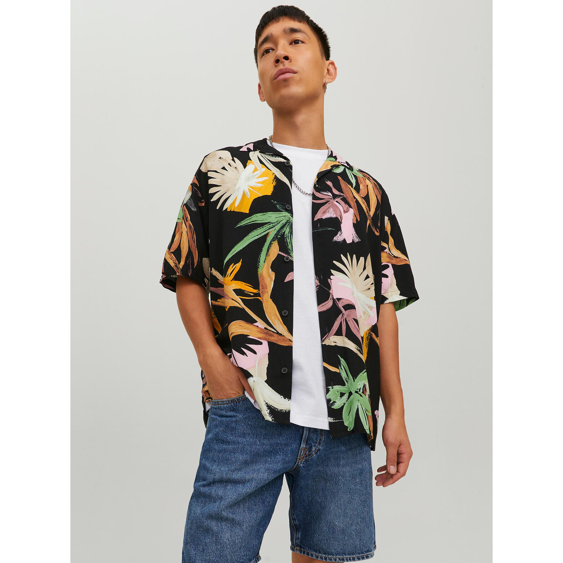 Jack&Jones Риза Noah 12227632 Черен Relaxed Fit - Pepit.bg