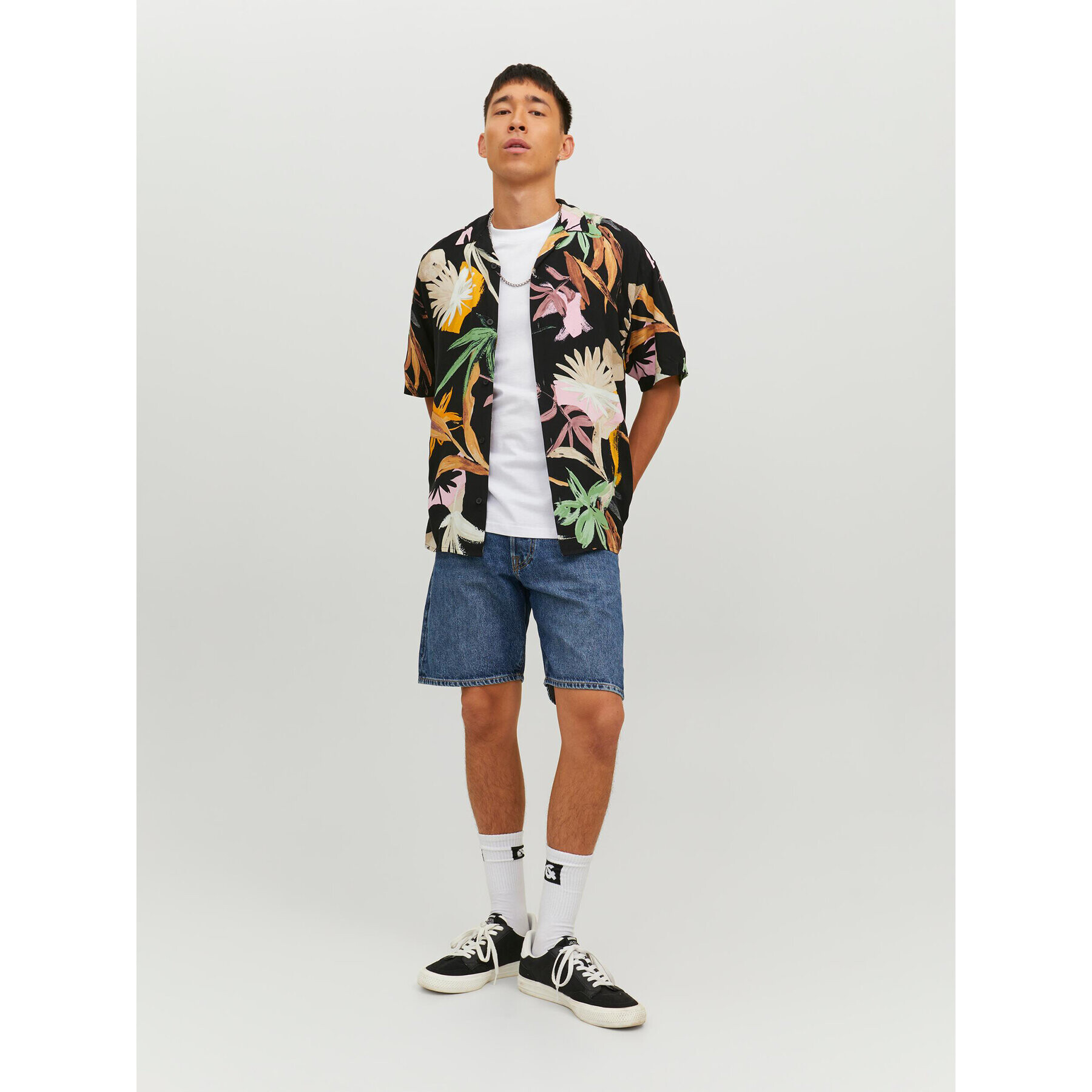 Jack&Jones Риза Noah 12227632 Черен Relaxed Fit - Pepit.bg