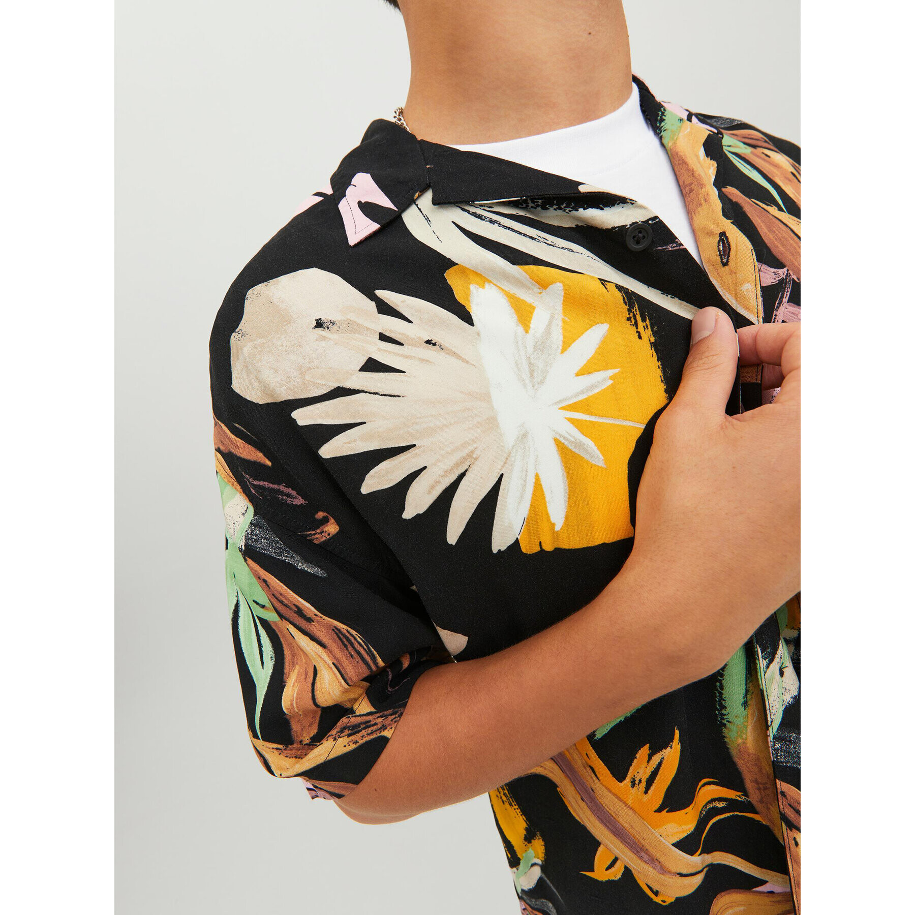 Jack&Jones Риза Noah 12227632 Черен Relaxed Fit - Pepit.bg