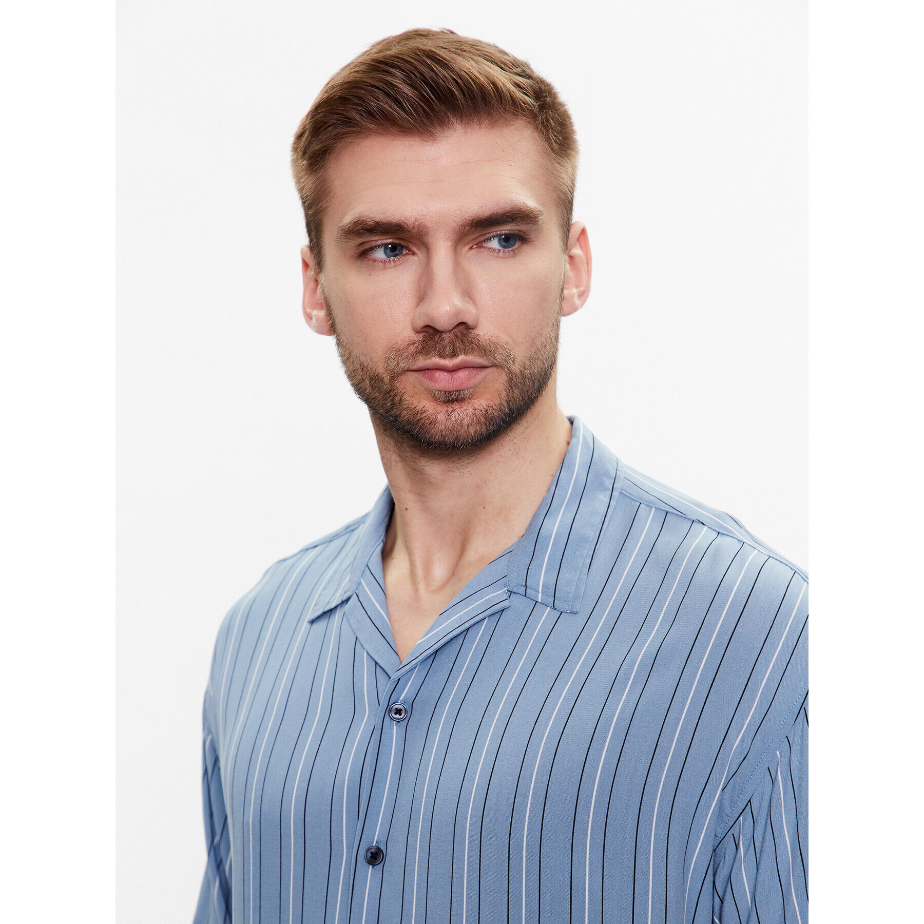 Jack&Jones Риза Chain 12227973 Син Relaxed Fit - Pepit.bg