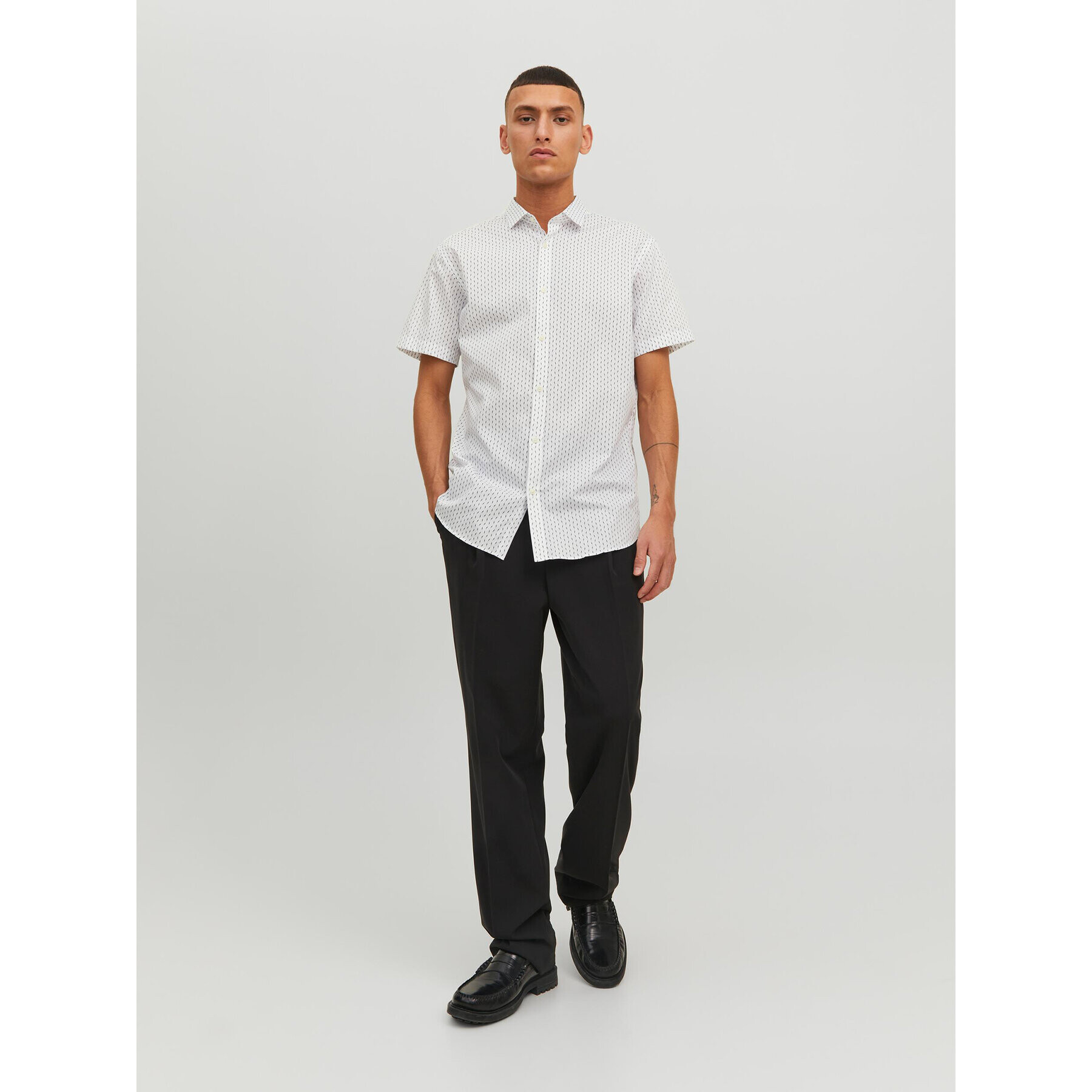 Jack&Jones Риза Cardiff 12231865 Бял Slim Fit - Pepit.bg