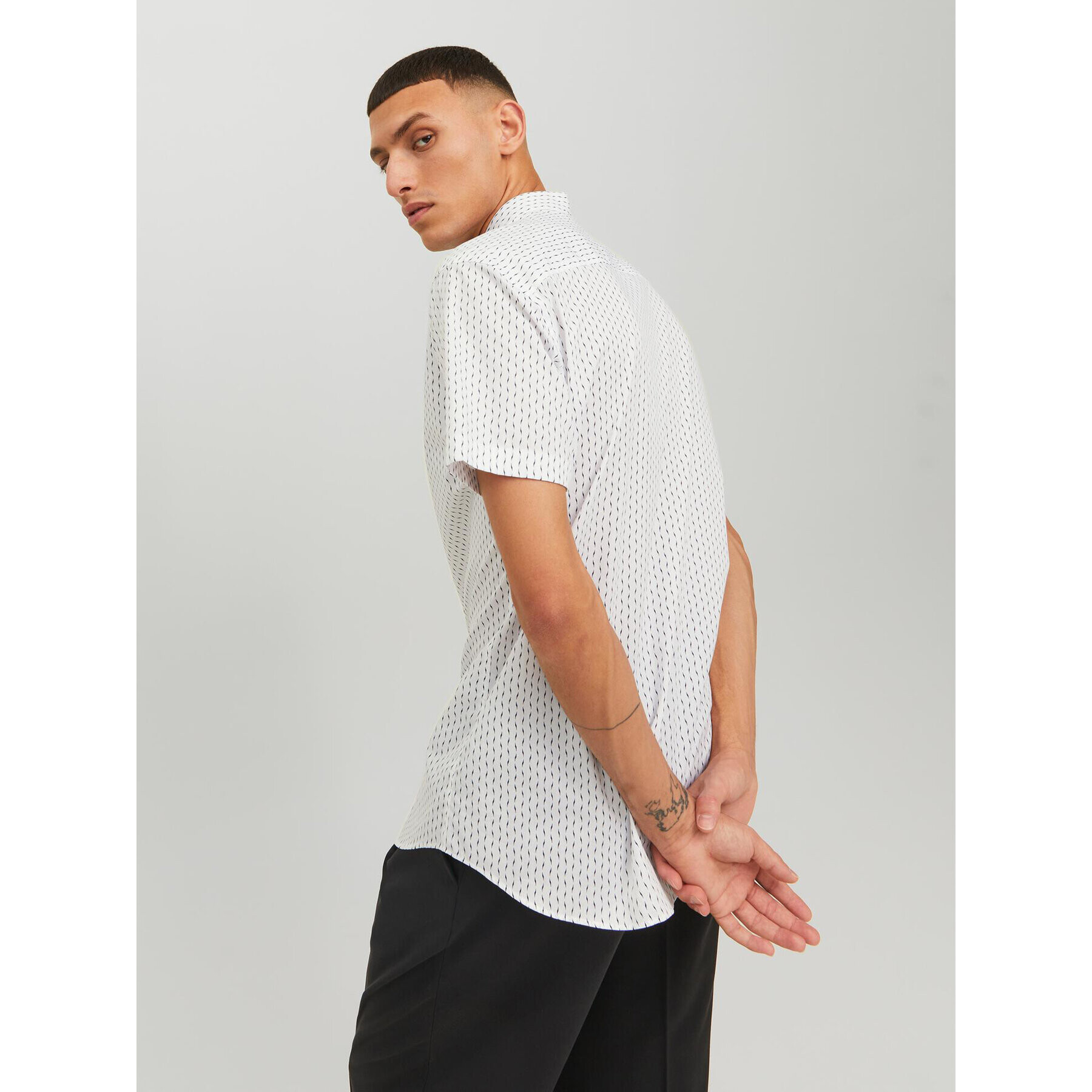 Jack&Jones Риза Cardiff 12231865 Бял Slim Fit - Pepit.bg