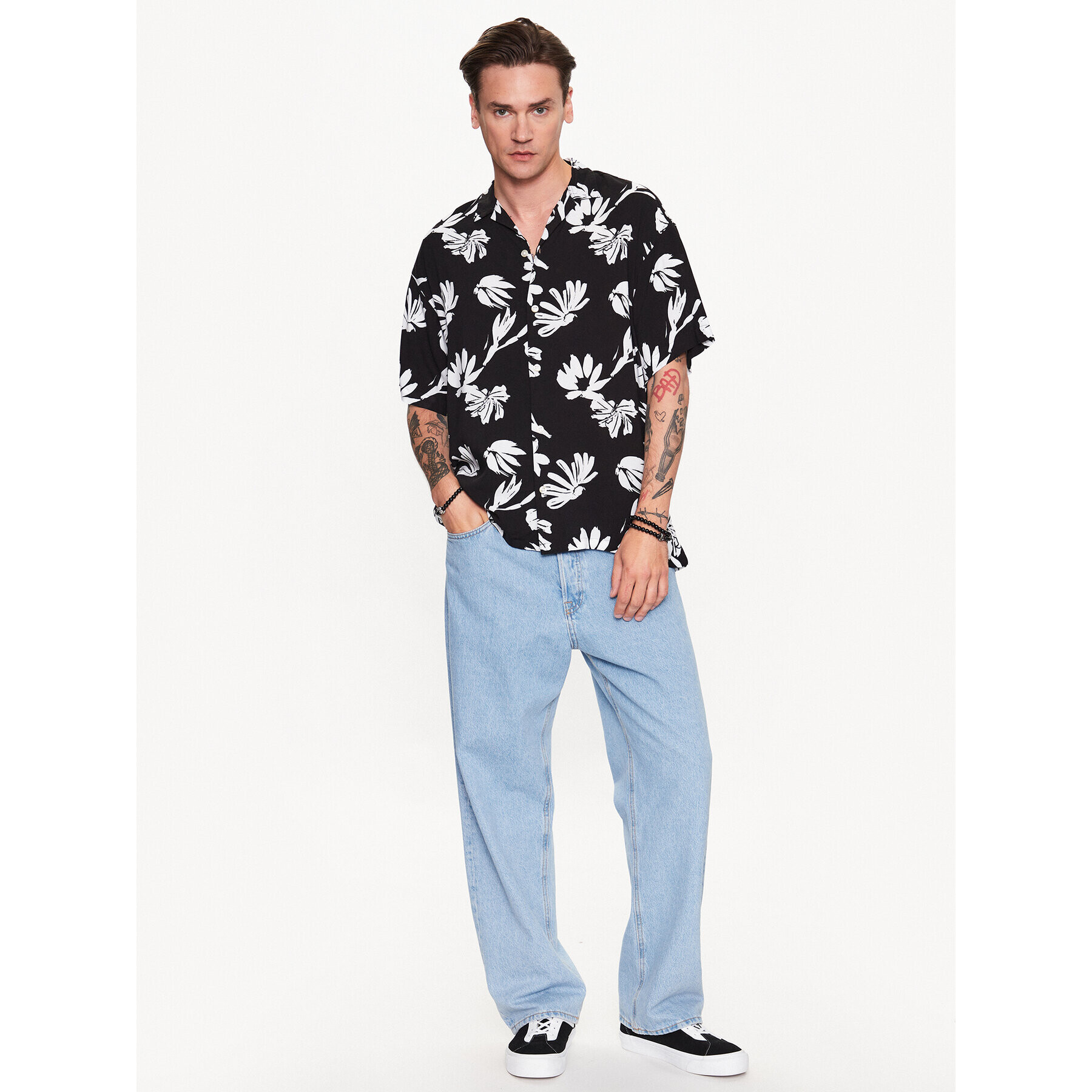 Jack&Jones Риза Luke 12233536 Черен Relaxed Fit - Pepit.bg