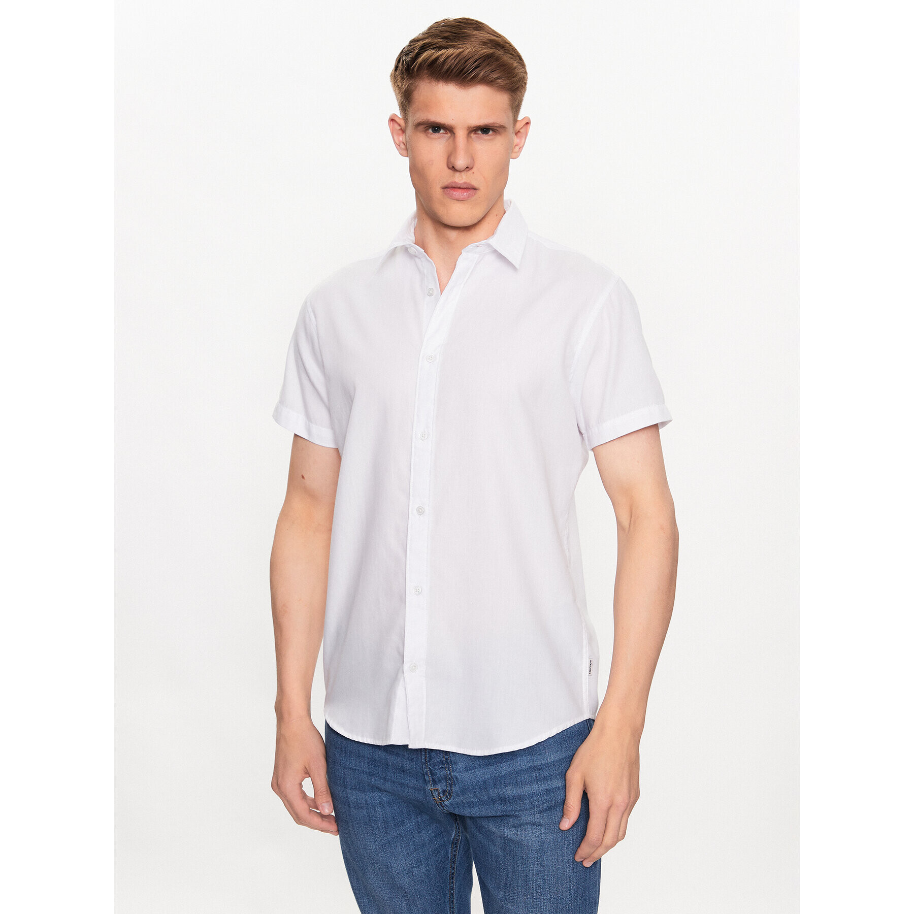 Jack&Jones Риза Energy 12234180 Бял Slim Fit - Pepit.bg