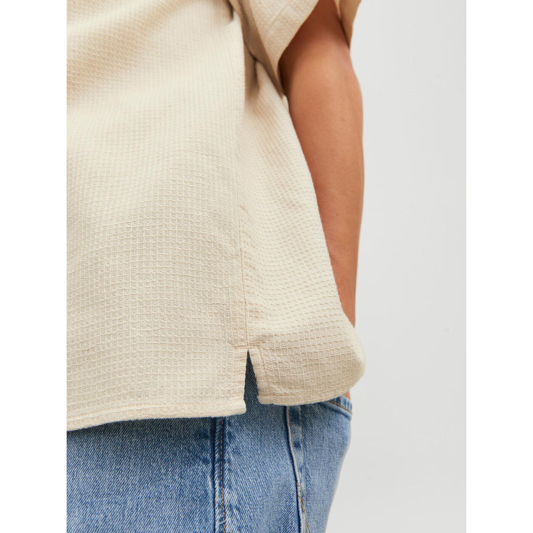 Jack&Jones Риза Caleb 12235475 Бежов Relaxed Fit - Pepit.bg