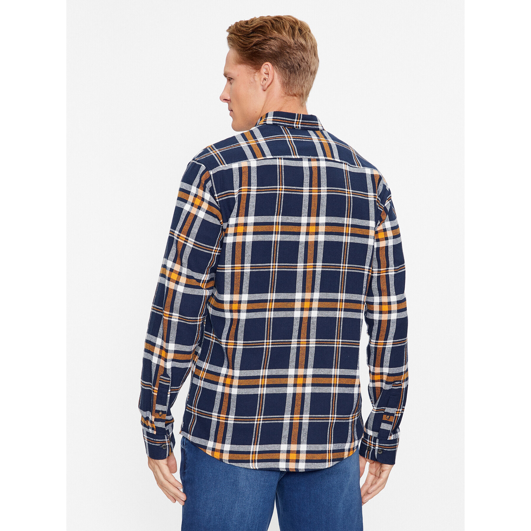Jack&Jones Риза 12235982 Тъмносин Slim Fit - Pepit.bg