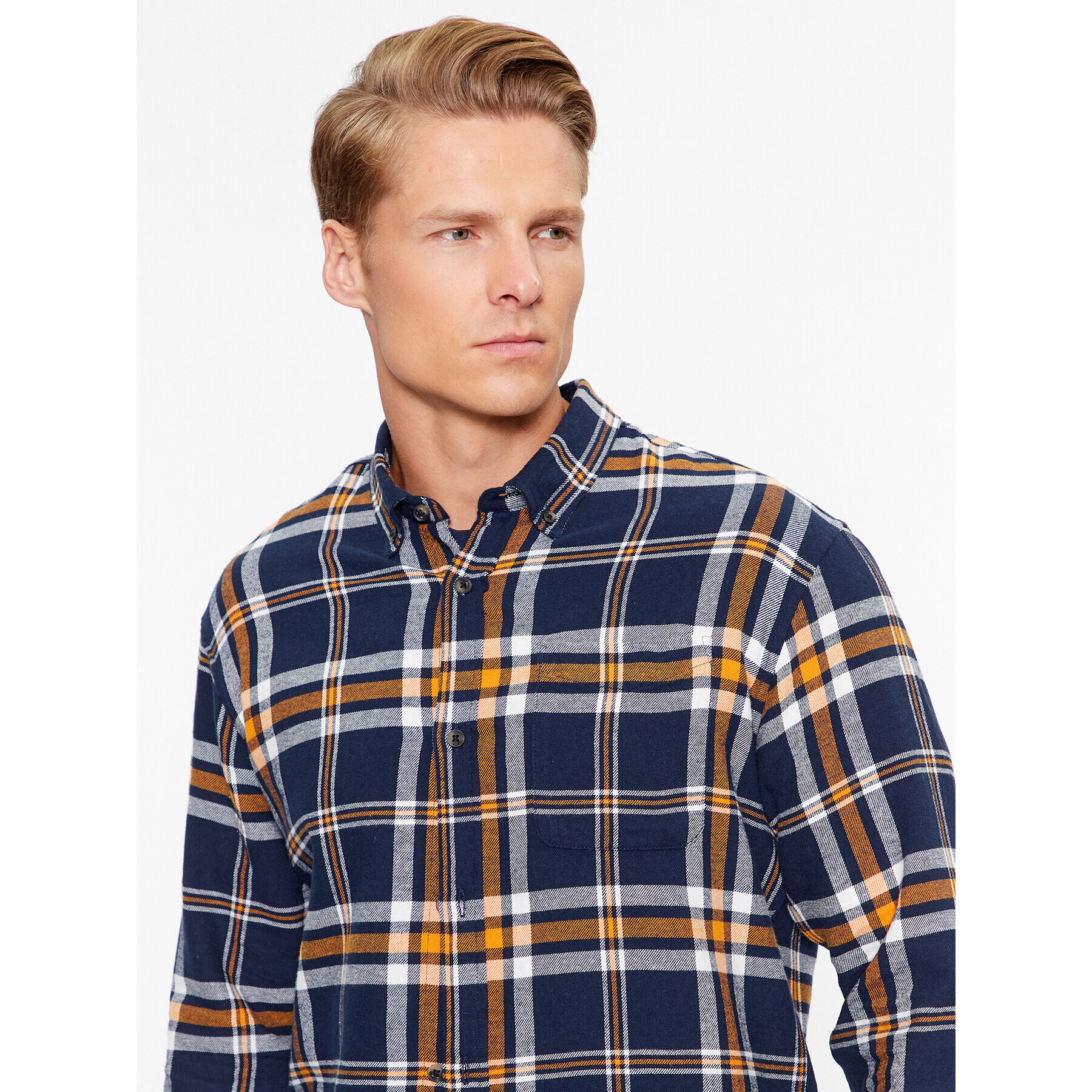 Jack&Jones Риза 12235982 Тъмносин Slim Fit - Pepit.bg