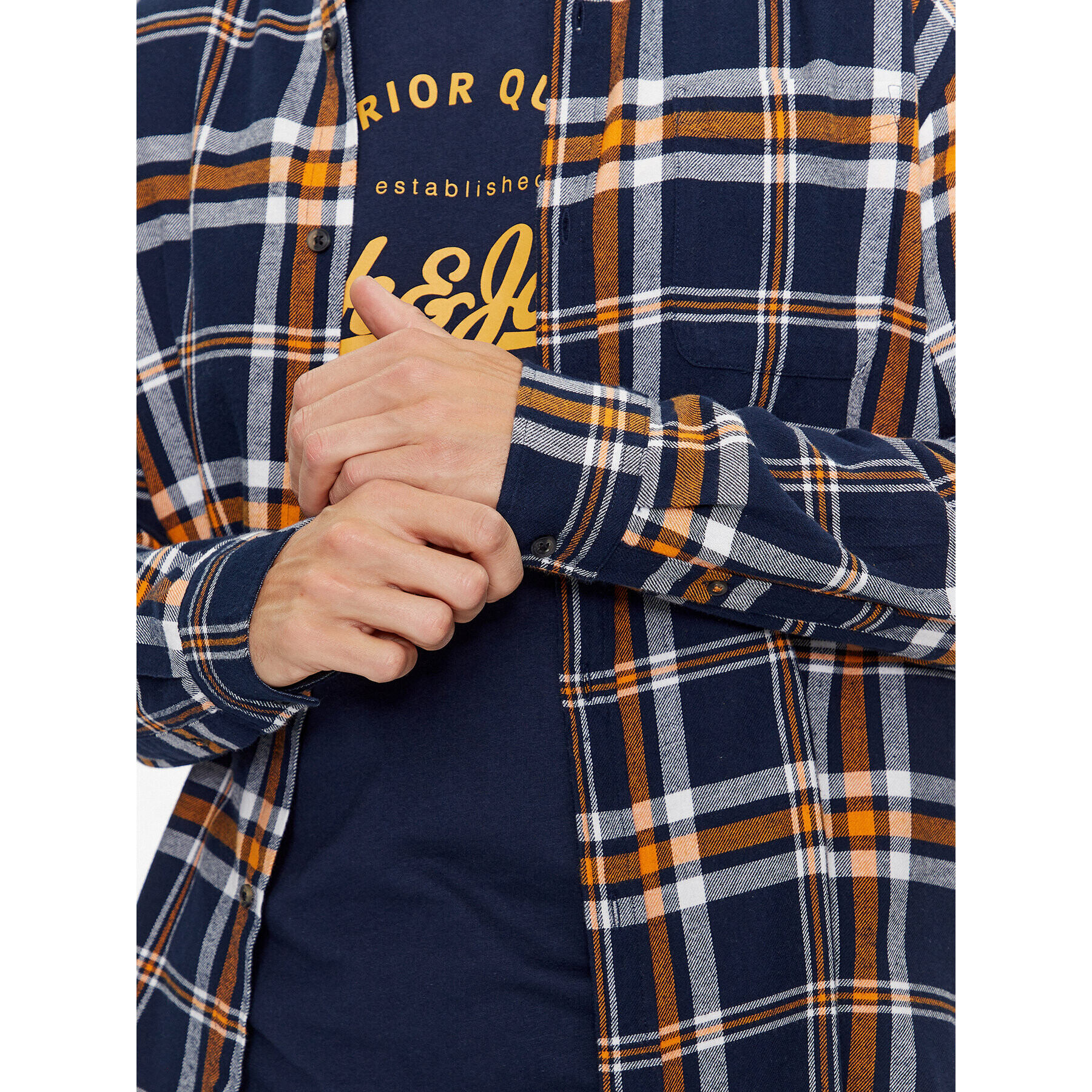 Jack&Jones Риза 12235982 Тъмносин Slim Fit - Pepit.bg