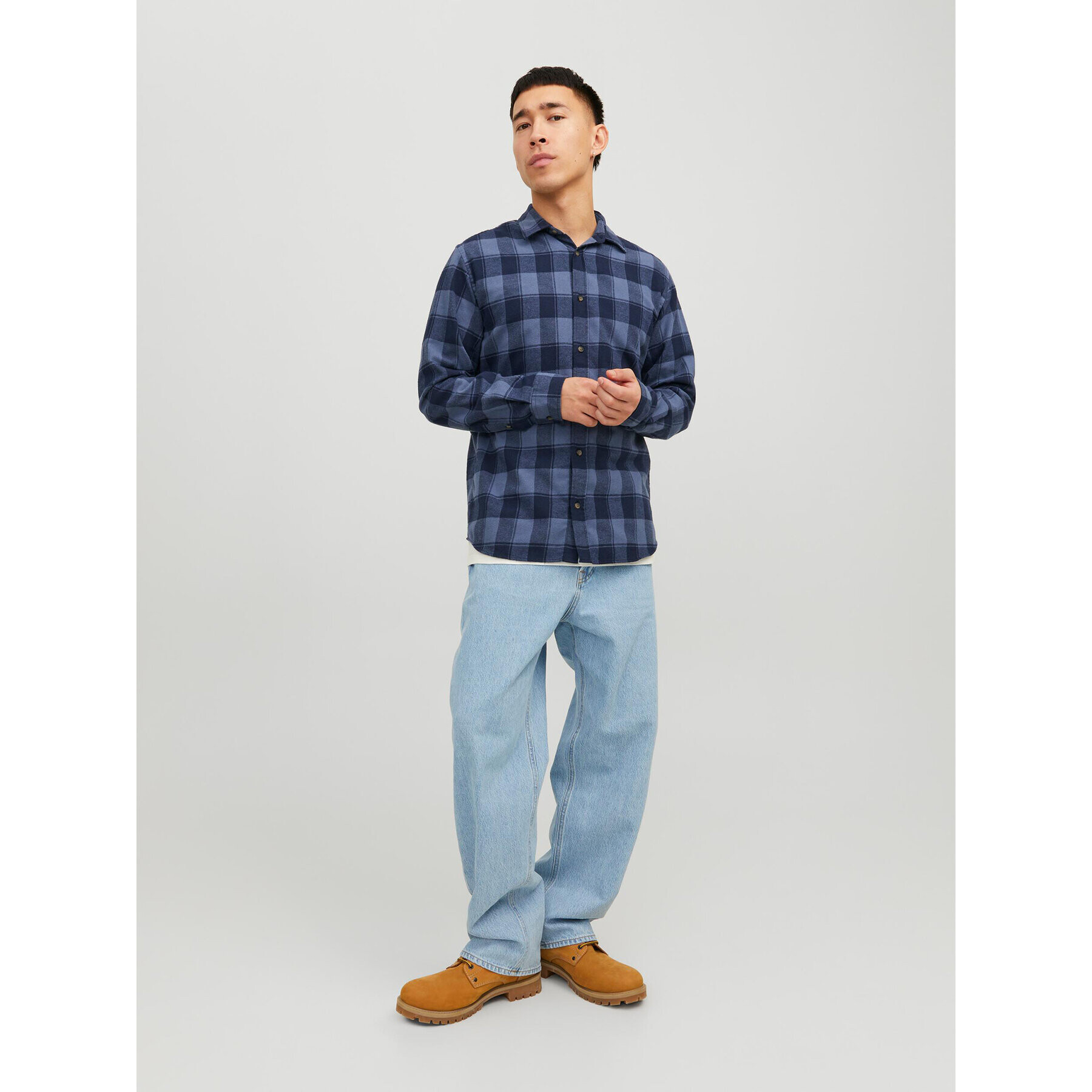Jack&Jones Риза 12236873 Син Slim Fit - Pepit.bg