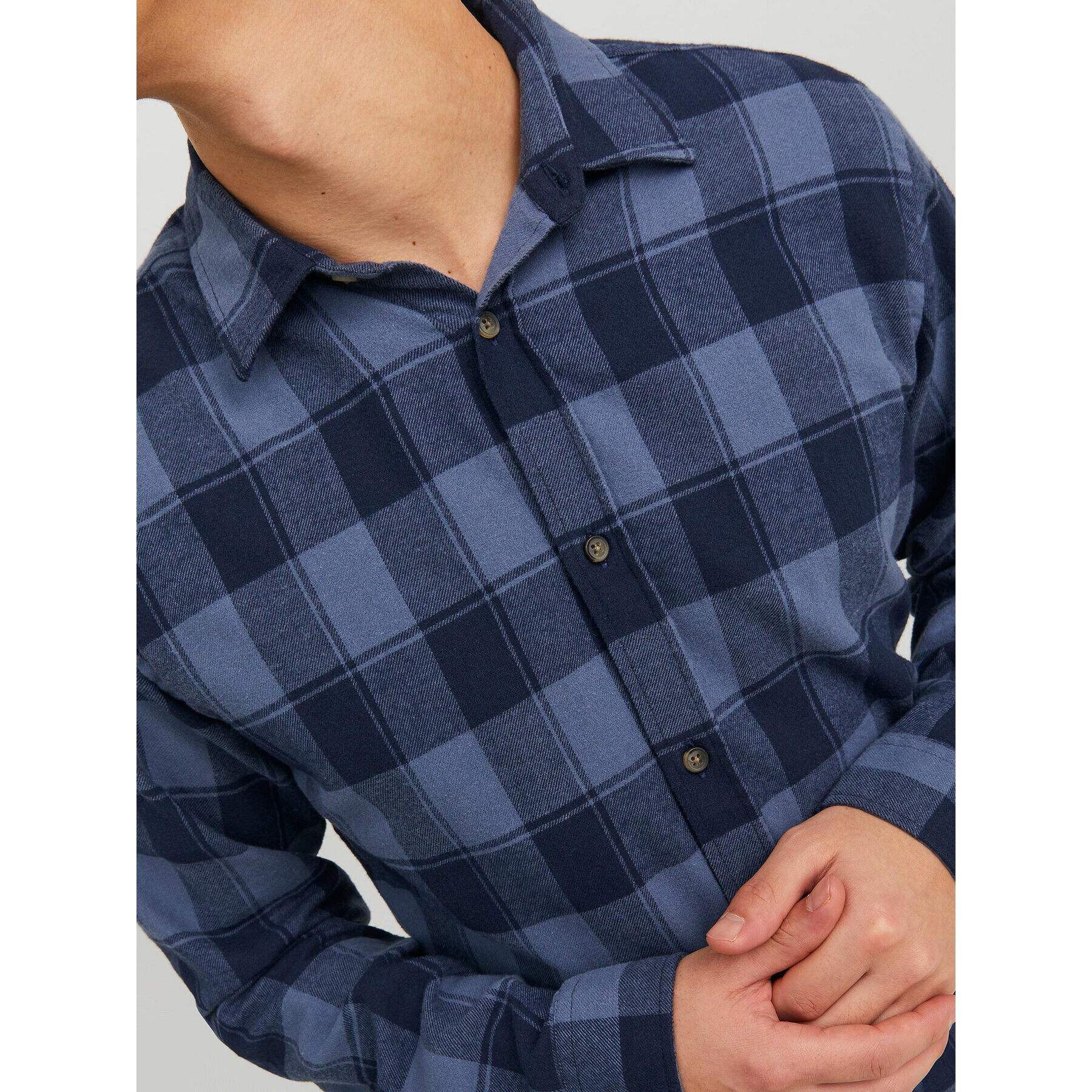 Jack&Jones Риза 12236873 Син Slim Fit - Pepit.bg