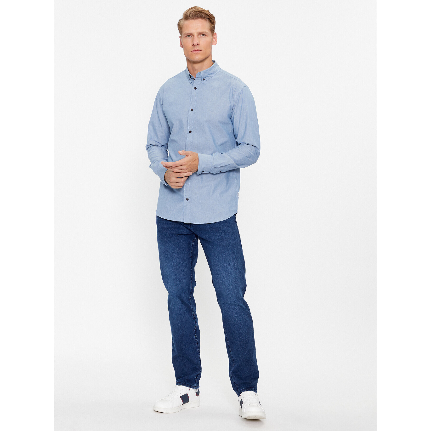 Jack&Jones Риза 12237287 Син Slim Fit - Pepit.bg