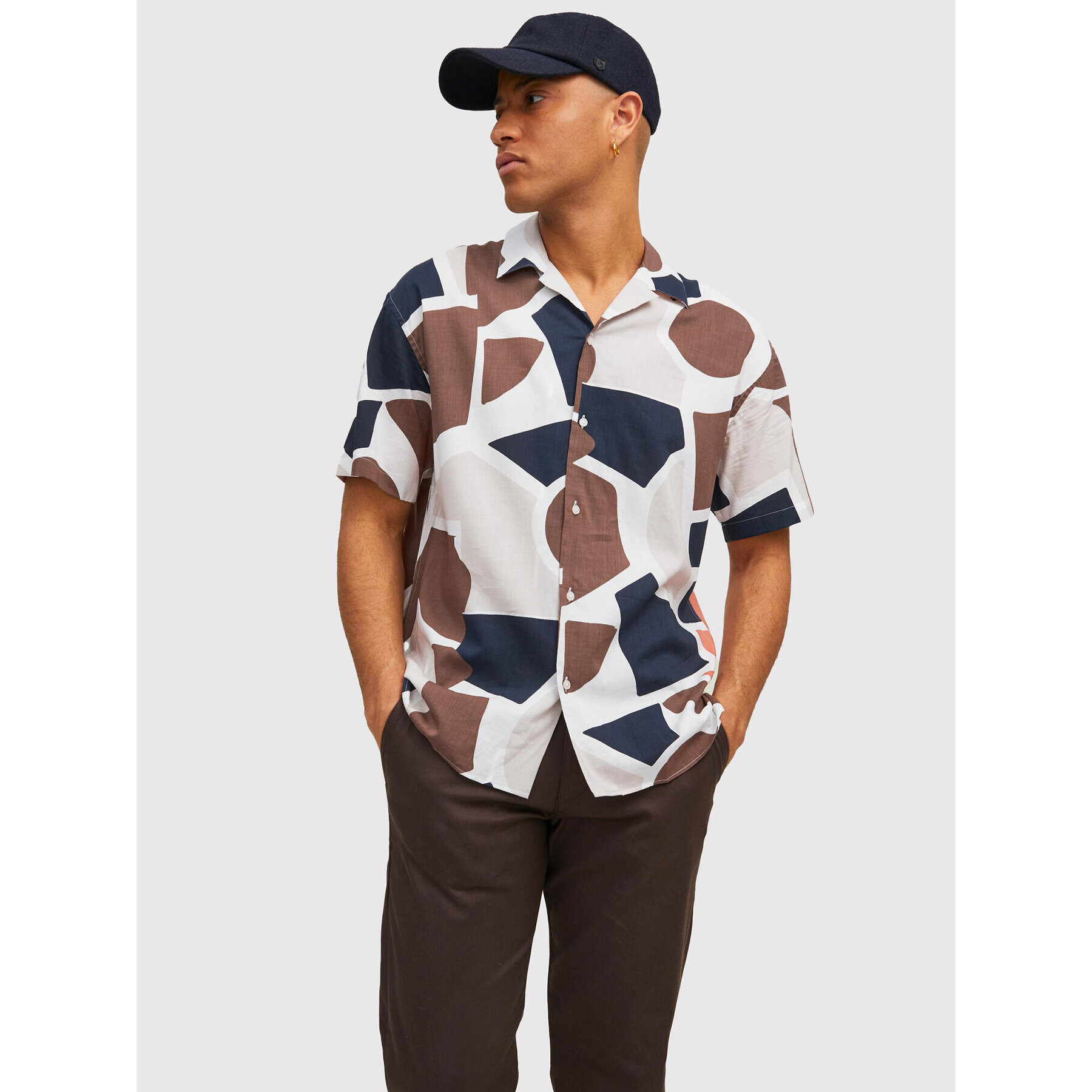 Jack&Jones Риза Abstract 12211724 Цветен Relaxed Fit - Pepit.bg