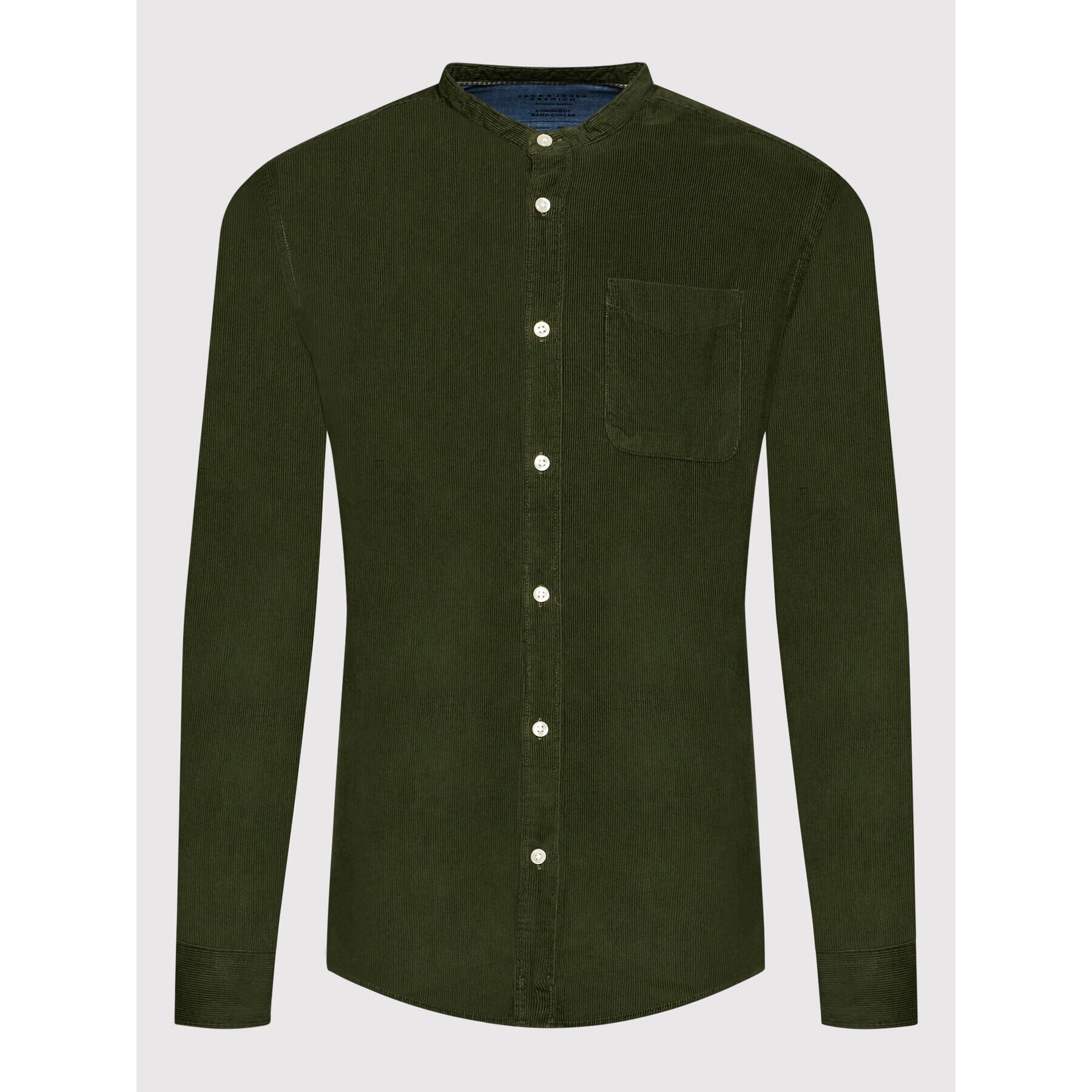 Jack&Jones PREMIUM Риза Blautlas Cord 12196561 Зелен Slim Fit - Pepit.bg