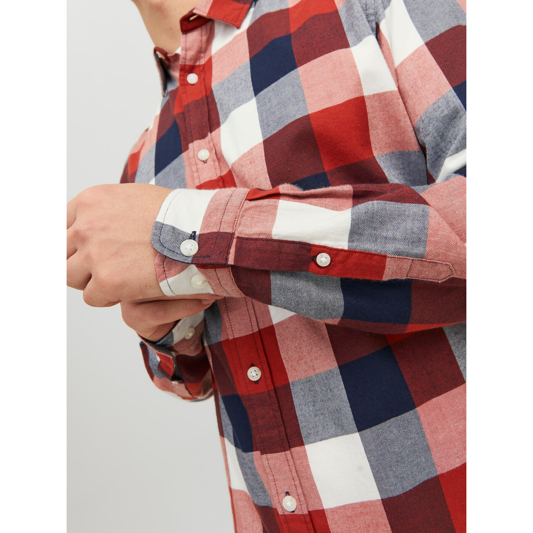 Jack&Jones Риза Buffalo 12235965 Червен Slim Fit - Pepit.bg