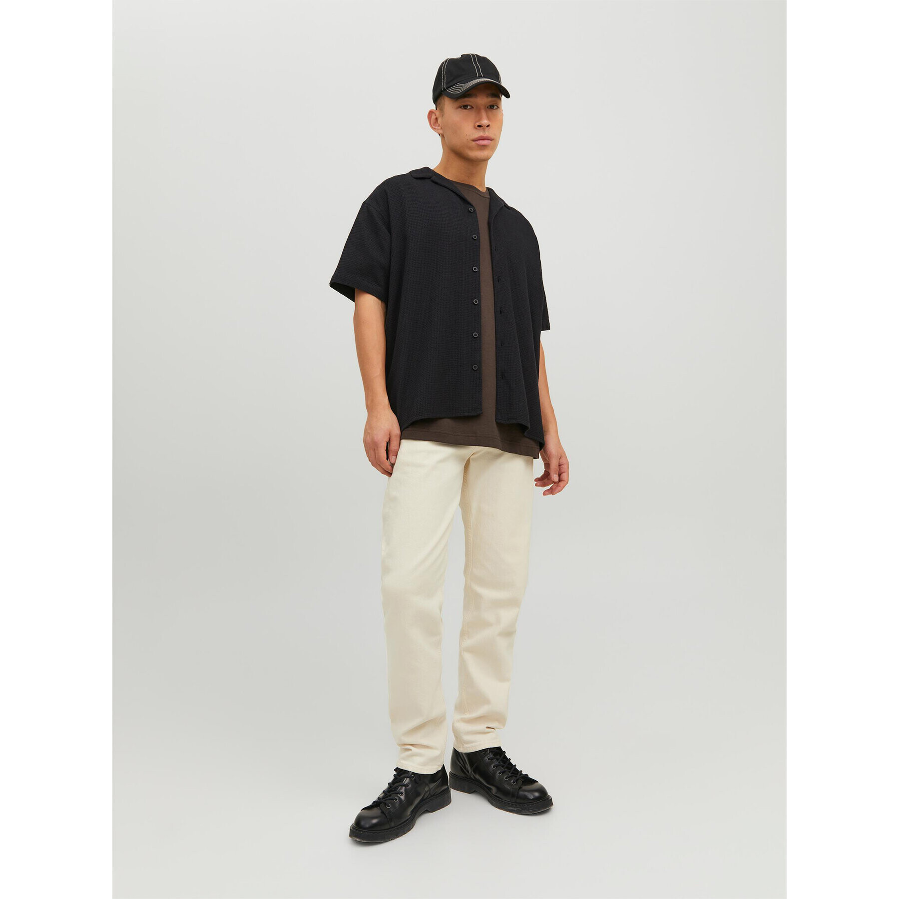 Jack&Jones Риза Caleb 12235475 Черен Relaxed Fit - Pepit.bg