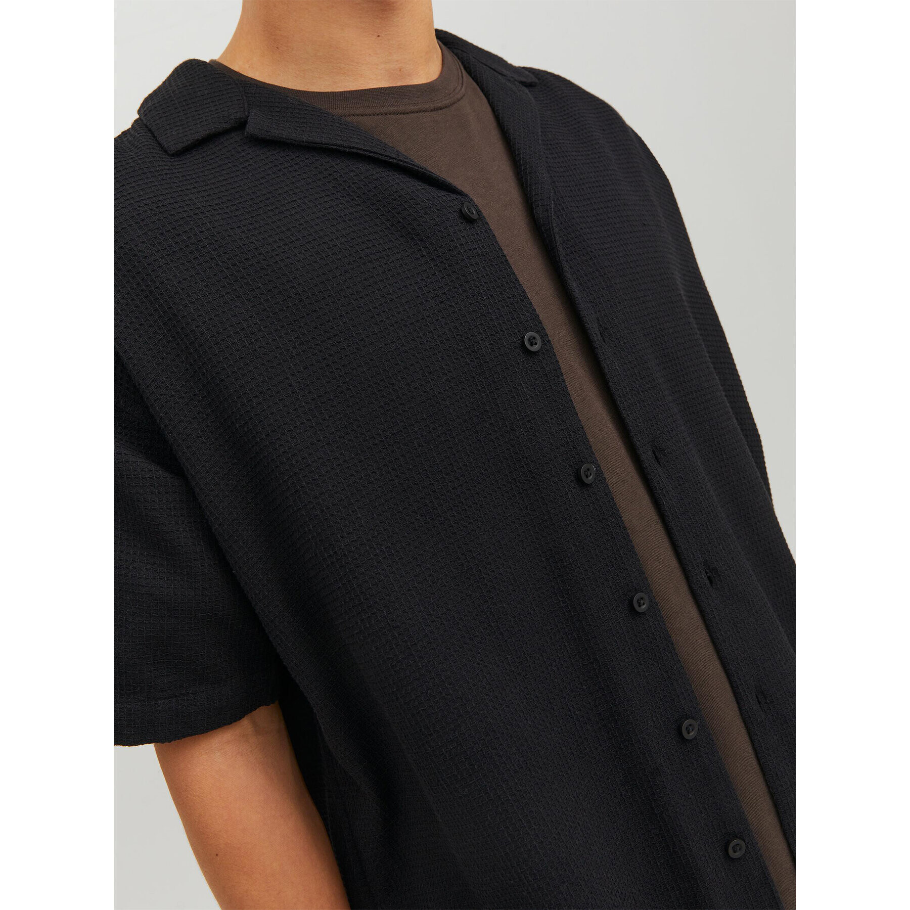 Jack&Jones Риза Caleb 12235475 Черен Relaxed Fit - Pepit.bg
