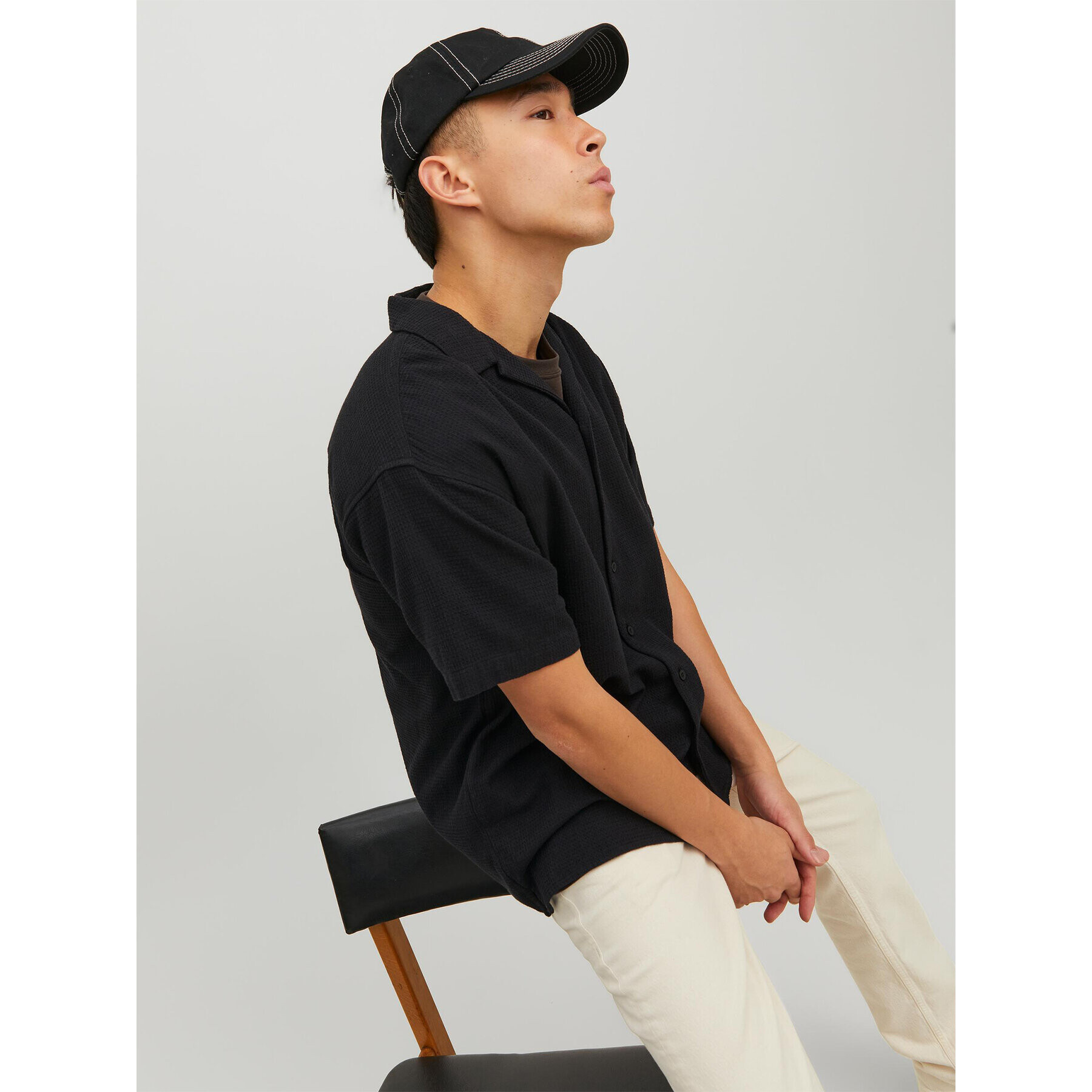 Jack&Jones Риза Caleb 12235475 Черен Relaxed Fit - Pepit.bg