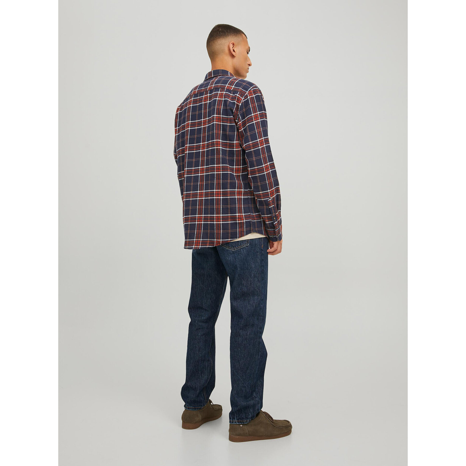 Jack&Jones Риза Classic Check 12209098 Тъмносин Regular Fit - Pepit.bg