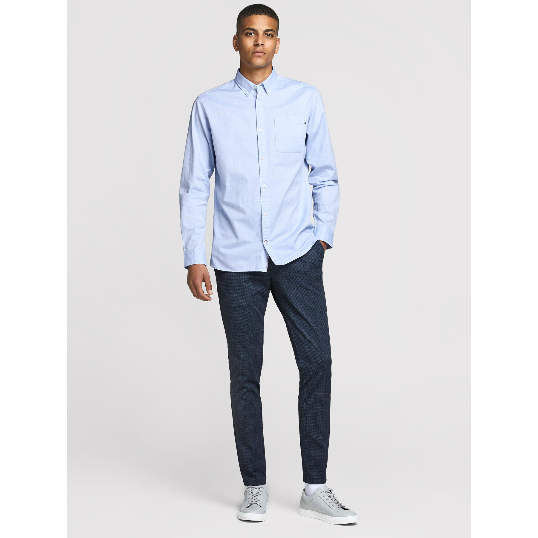 Jack&Jones Риза Classic Soft Oxford 12172736 Син Slim Fit - Pepit.bg