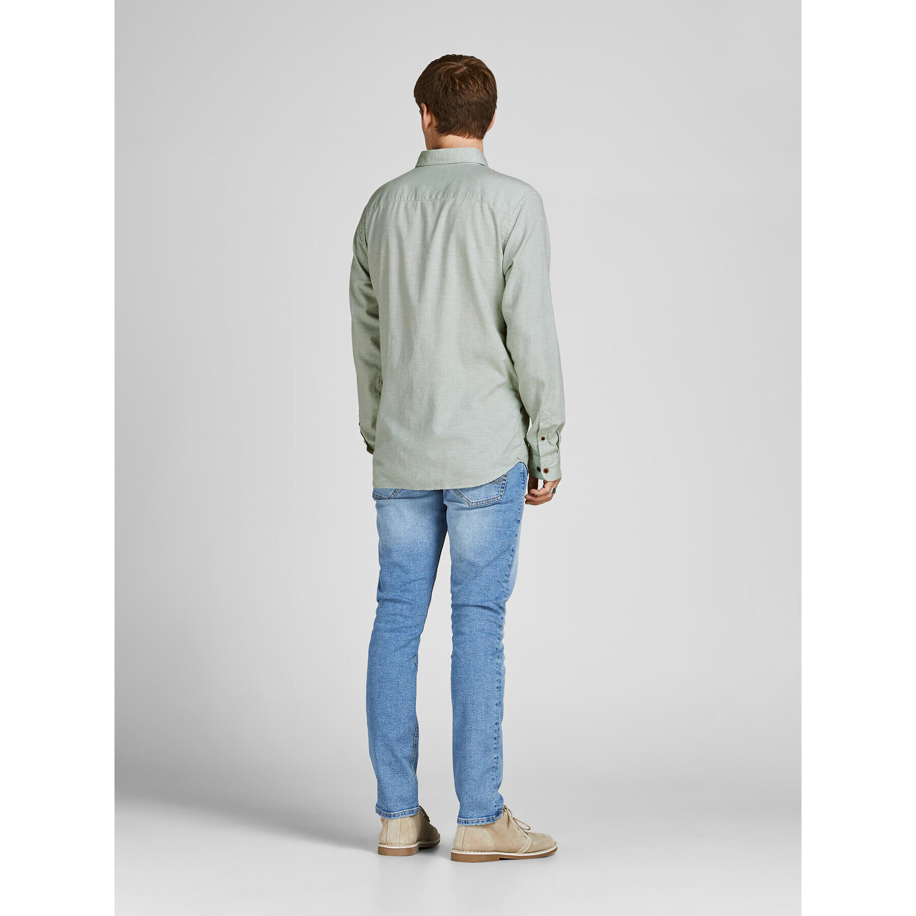Jack&Jones Риза Classic Spring 12199505 Зелен Slim Fit - Pepit.bg