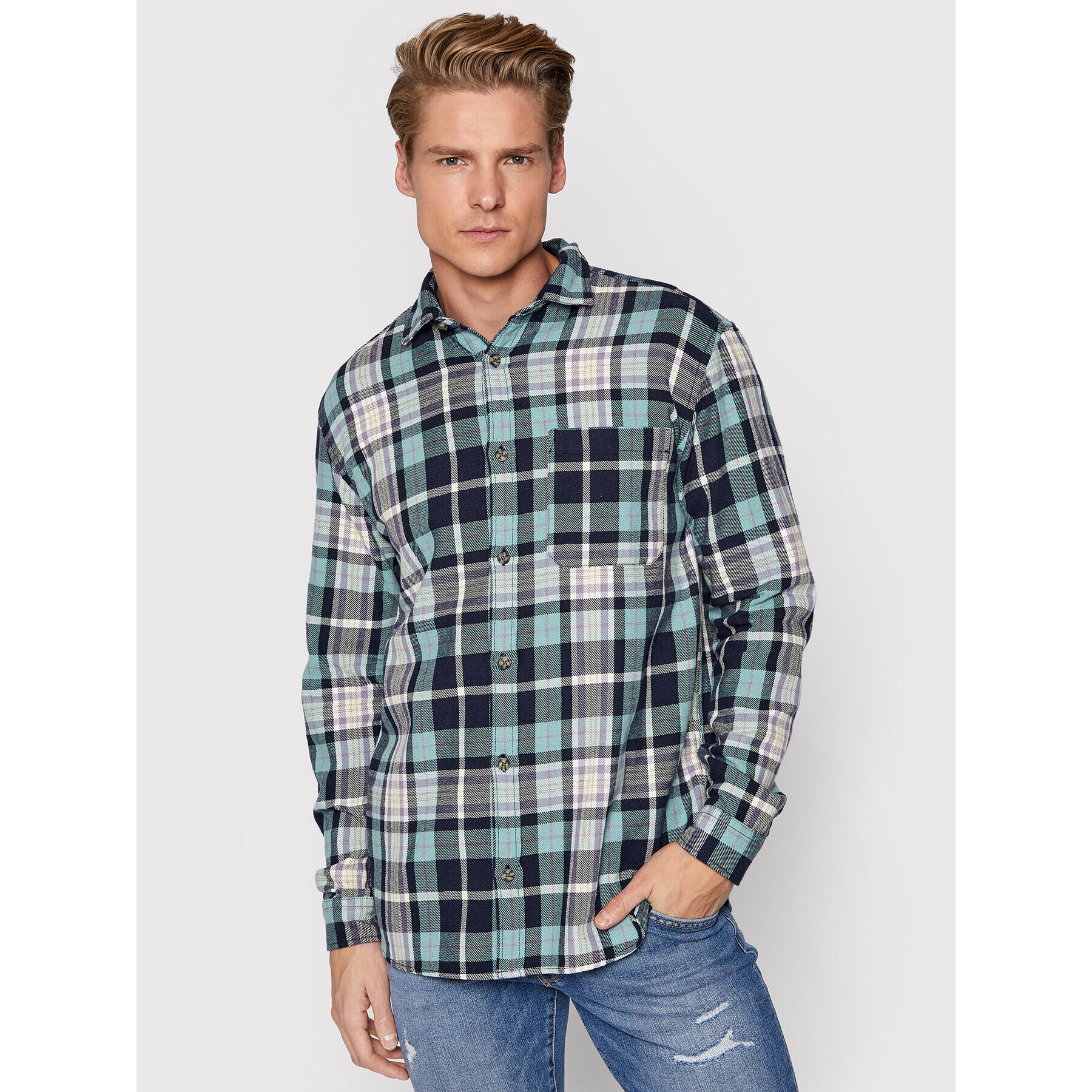 Jack&Jones Риза Connor 12195962 Син Oversize - Pepit.bg