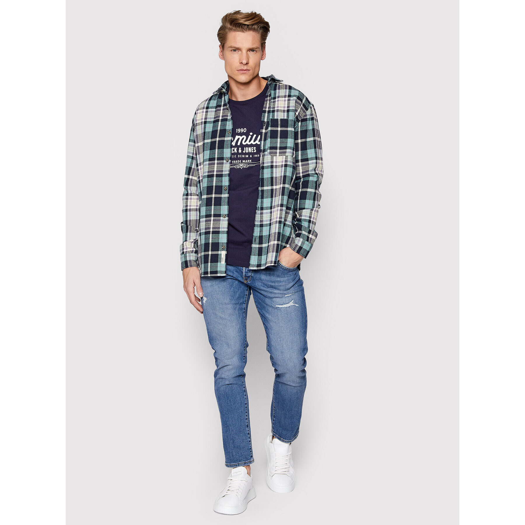 Jack&Jones Риза Connor 12195962 Син Oversize - Pepit.bg