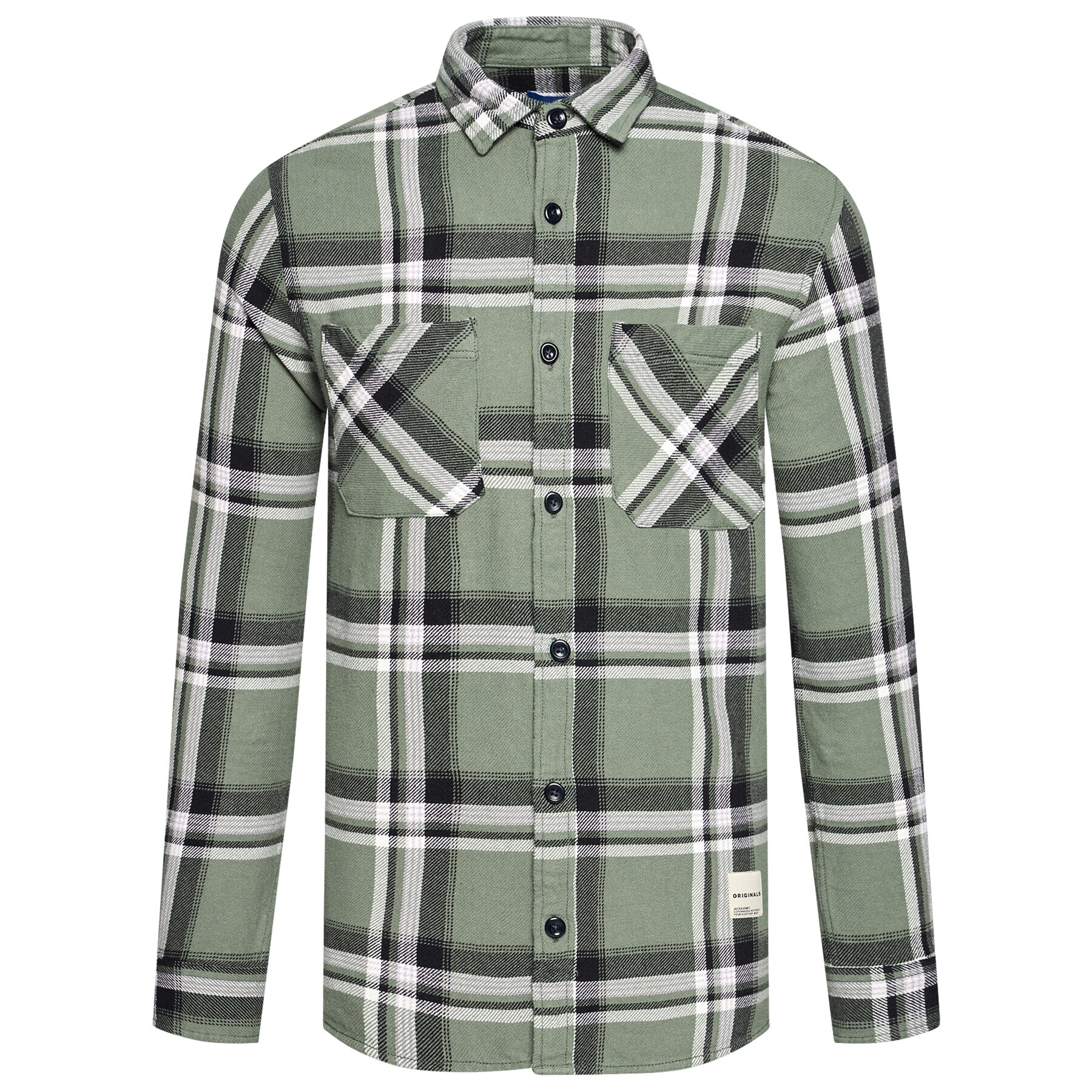 Jack&Jones Риза Finder 12183581 Зелен Regular Fit - Pepit.bg