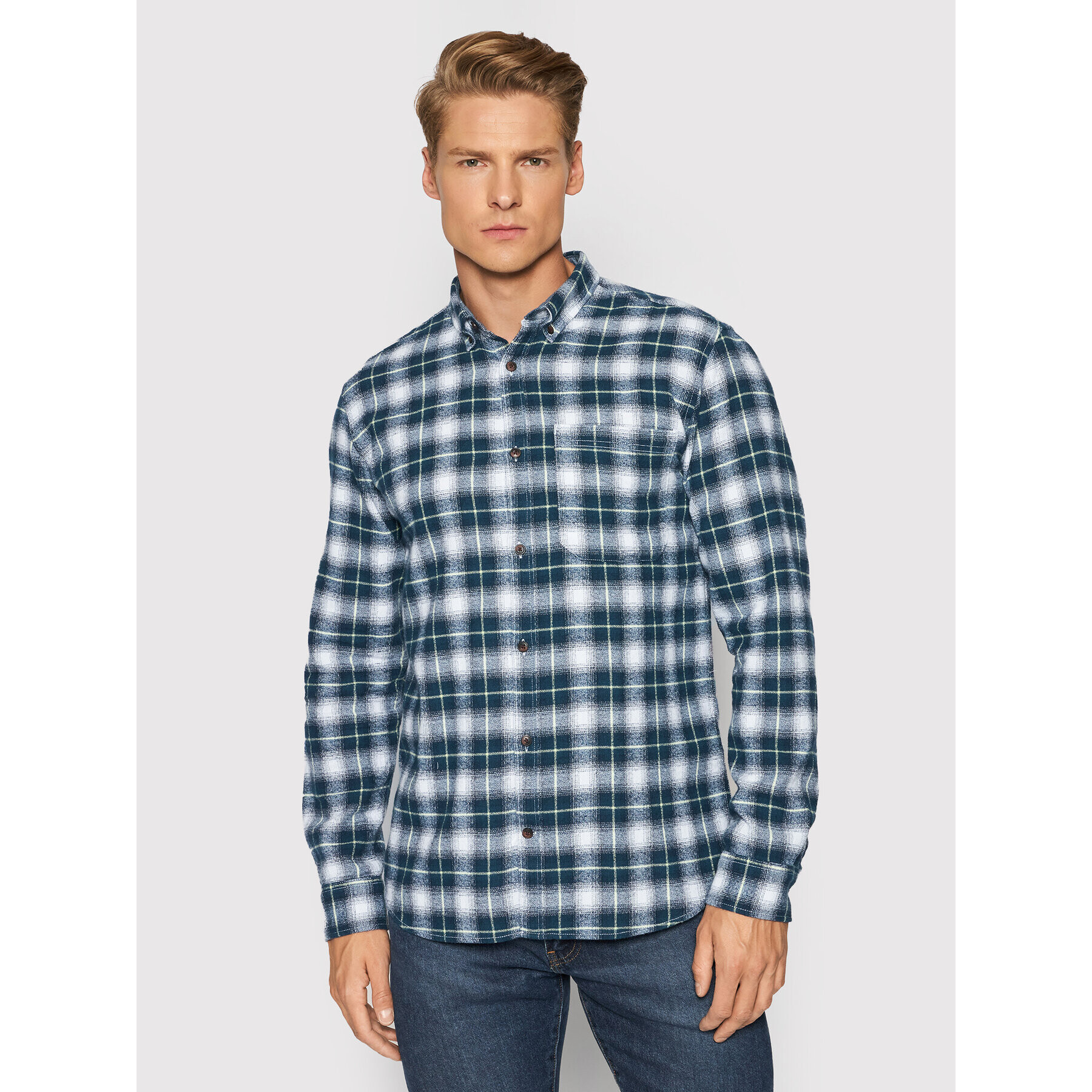 Jack&Jones Риза Ian 12191175 Тъмносин Comfort Fit - Pepit.bg