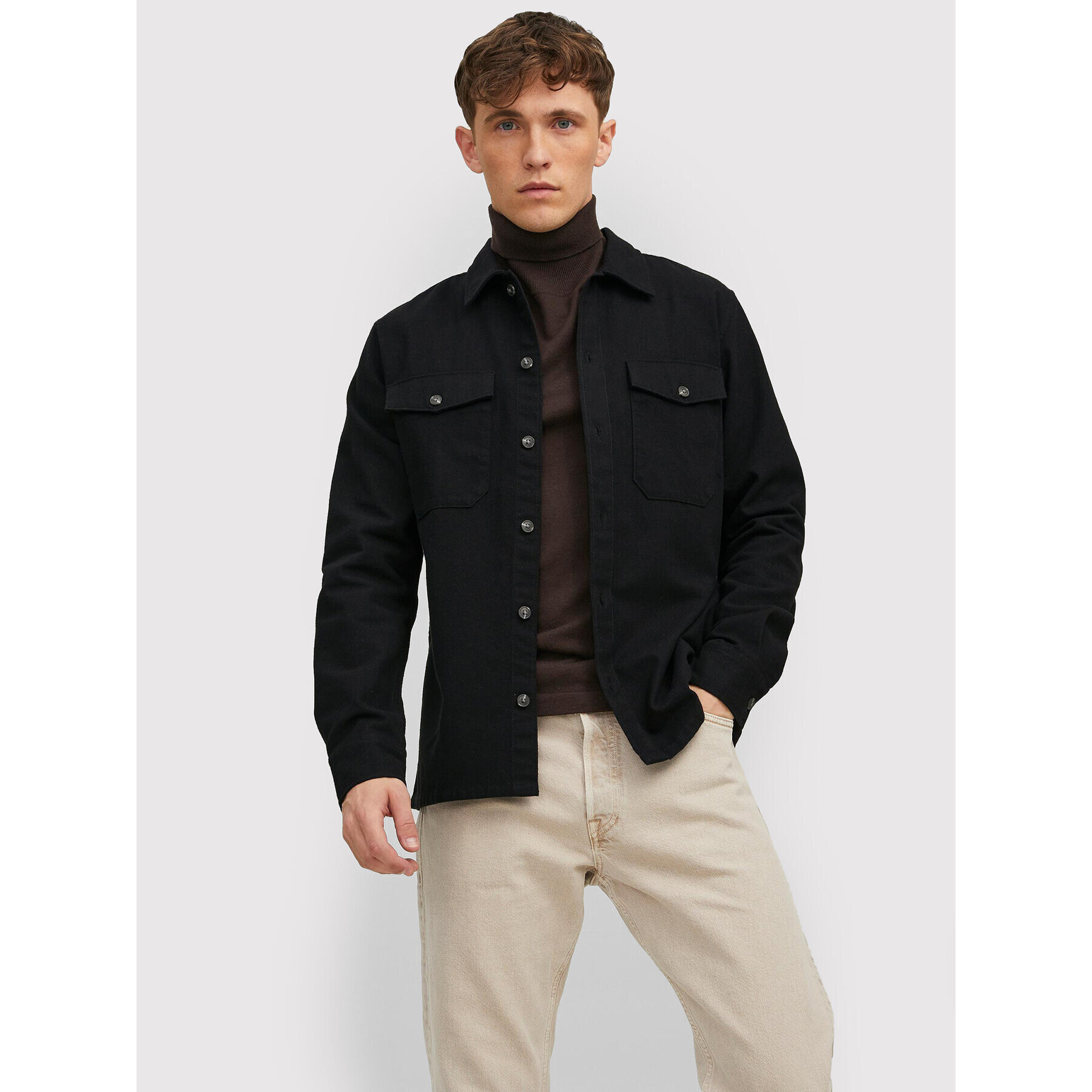 Jack&Jones Риза Jay 12213478 Черен Regular Fit - Pepit.bg