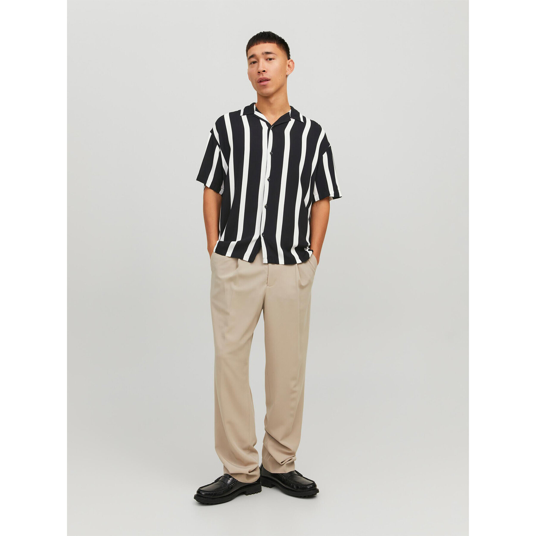 Jack&Jones Риза Jeff 12220423 Черен Relaxed Fit - Pepit.bg