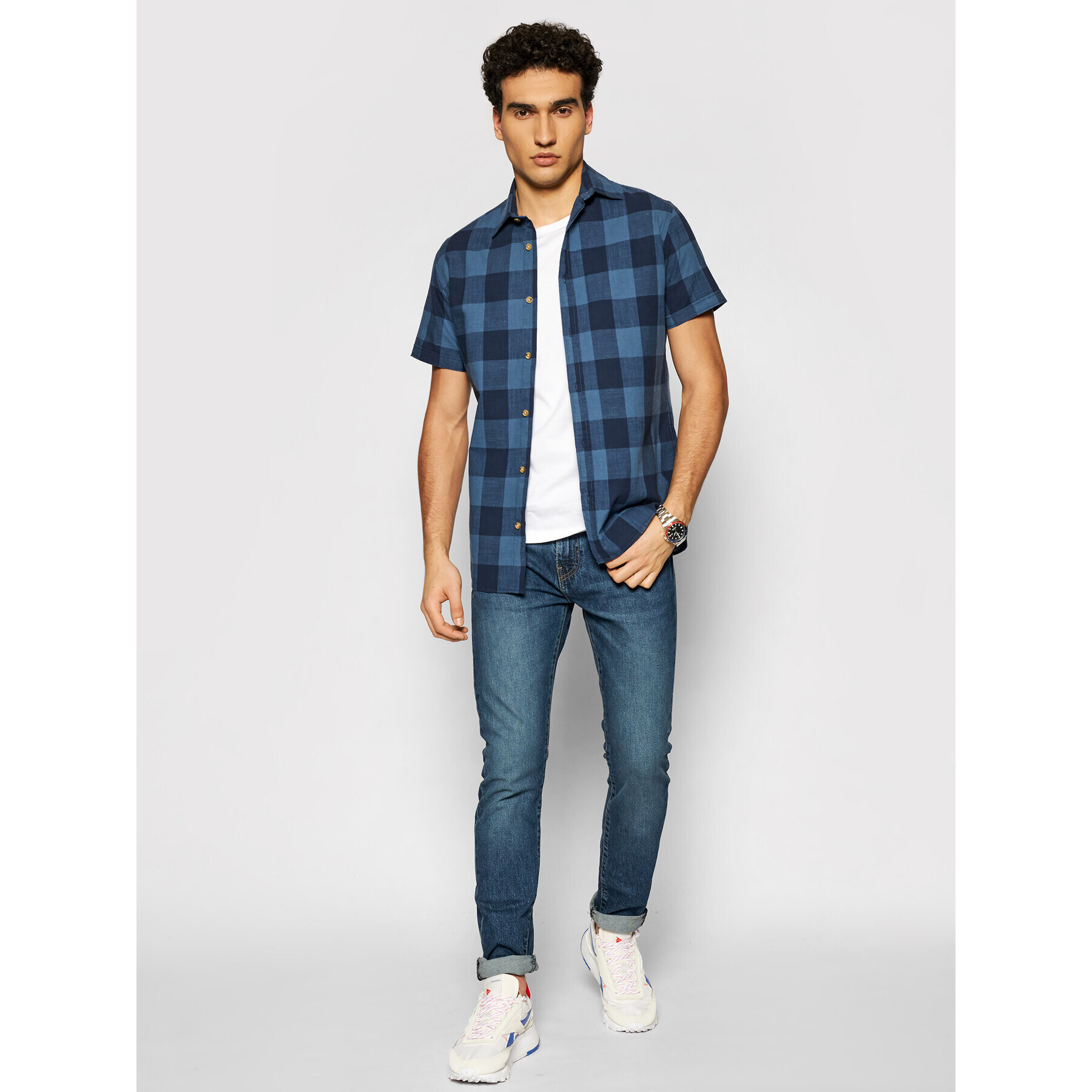 Jack&Jones Риза Keith 12187970 Тъмносин Regular Fit - Pepit.bg