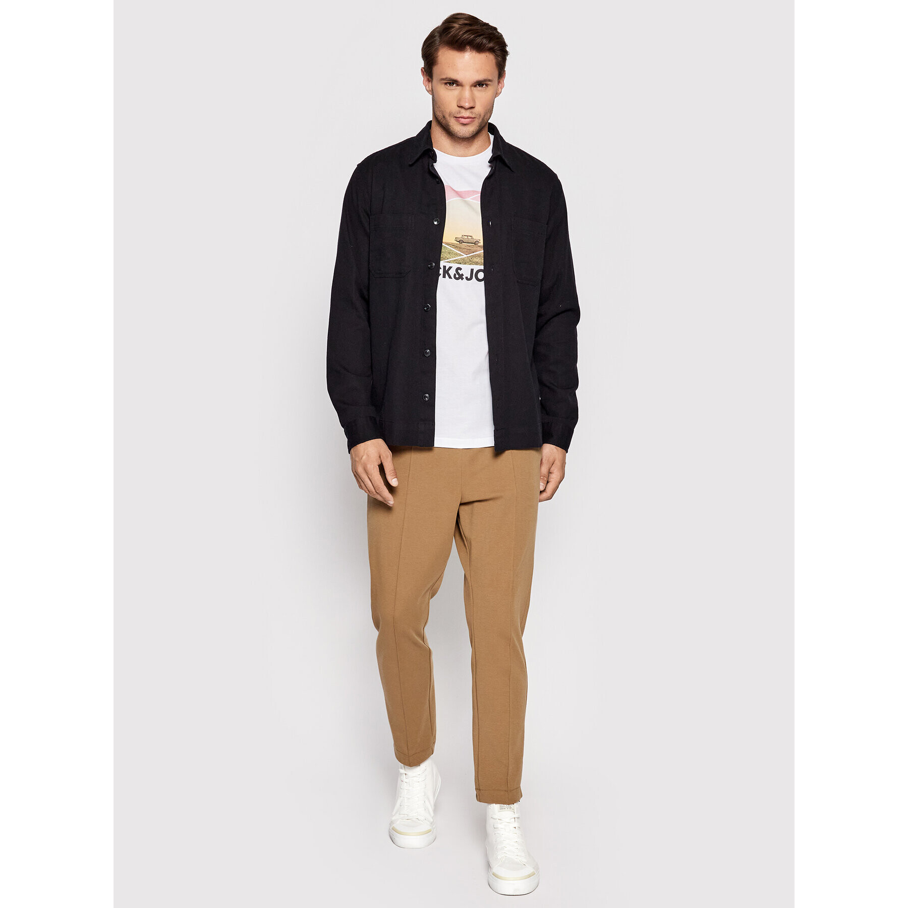 Jack&Jones PREMIUM Риза Logan 12204288 Черен Regular Fit - Pepit.bg