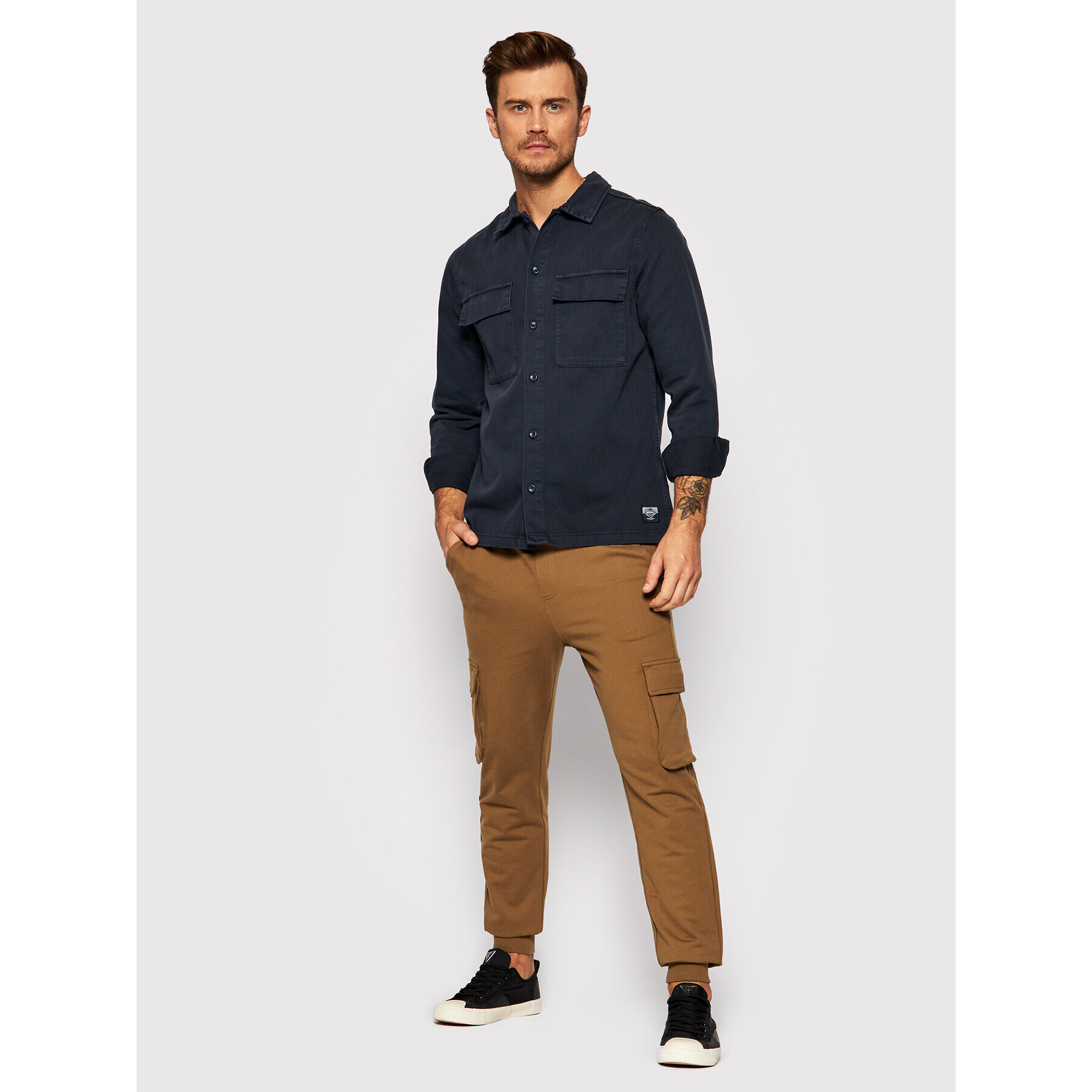 Jack&Jones Риза Nolan 12191186 Тъмносин Regular Fit - Pepit.bg