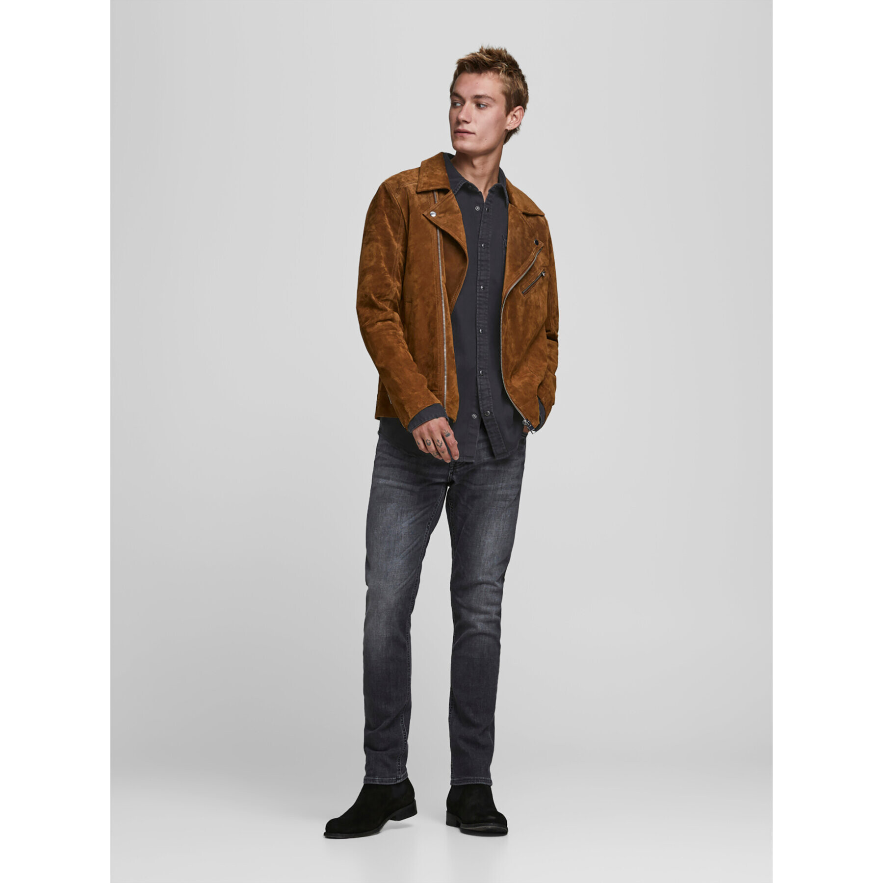 Jack&Jones Риза Sheridan 12138115 Черен Slim Fit - Pepit.bg