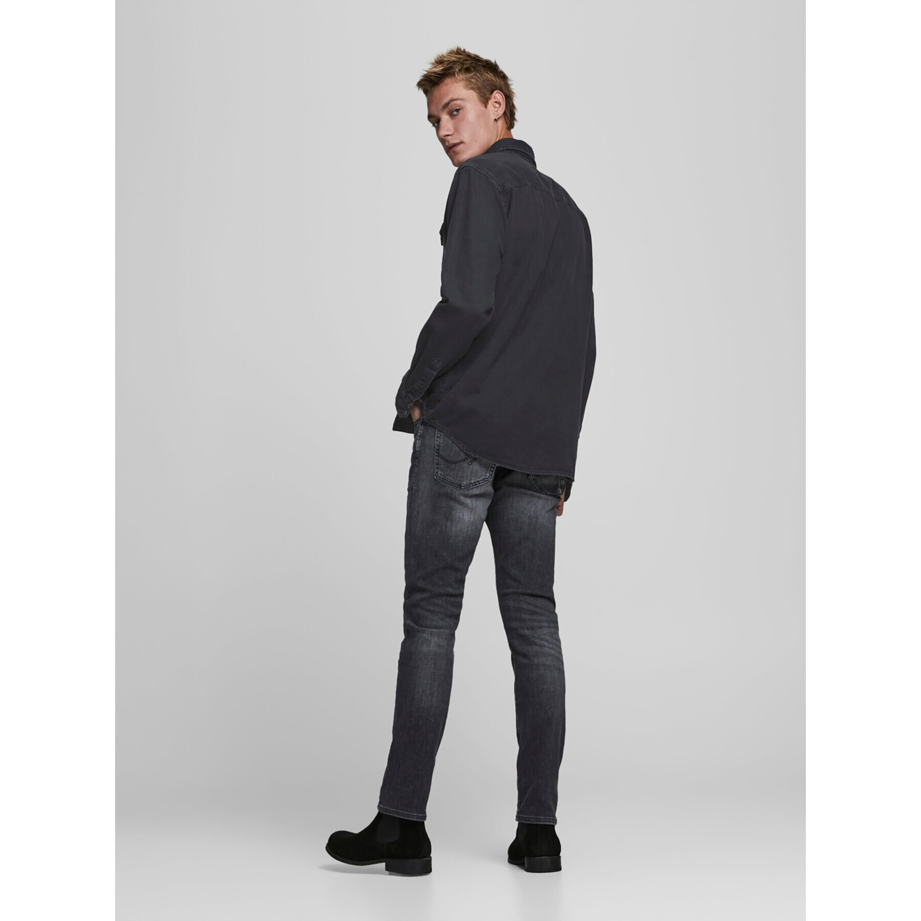 Jack&Jones Риза Sheridan 12138115 Черен Slim Fit - Pepit.bg