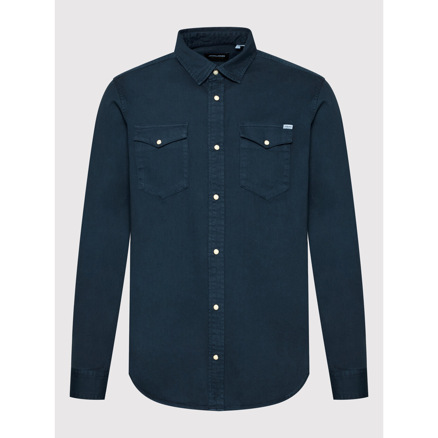 Jack&Jones Риза Sheridan 12138115 Тъмносин Slim Fit - Pepit.bg