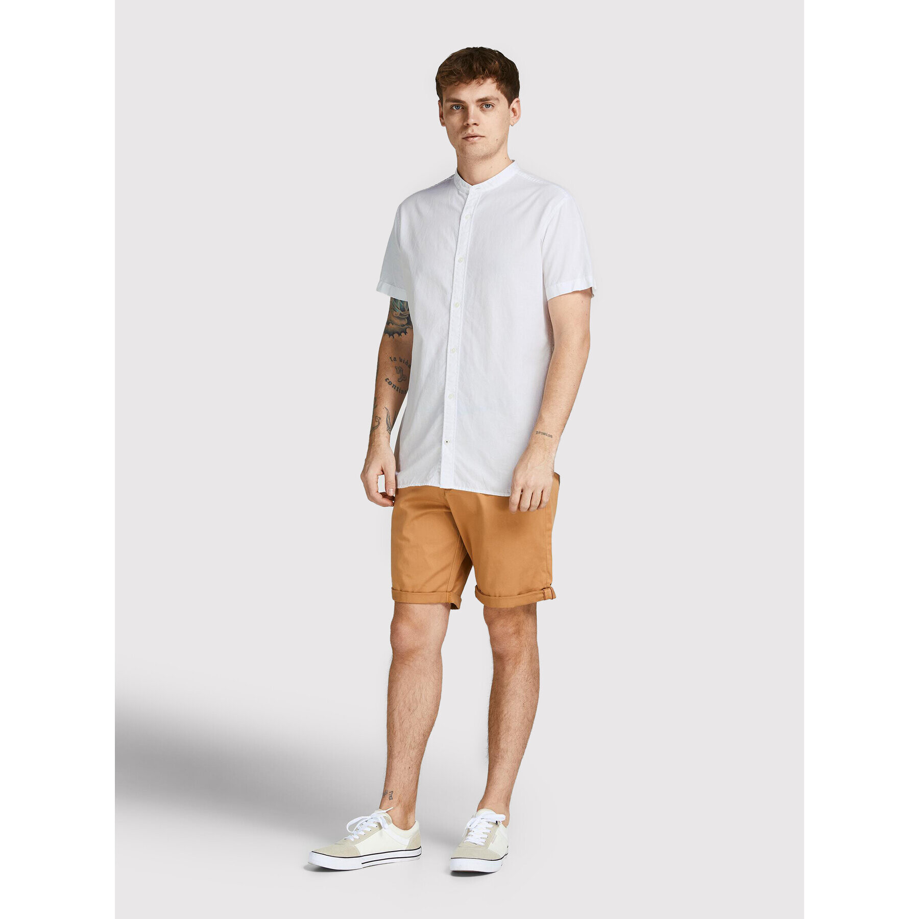 Jack&Jones PREMIUM Риза Summer 12208479 Бял Slim Fit - Pepit.bg