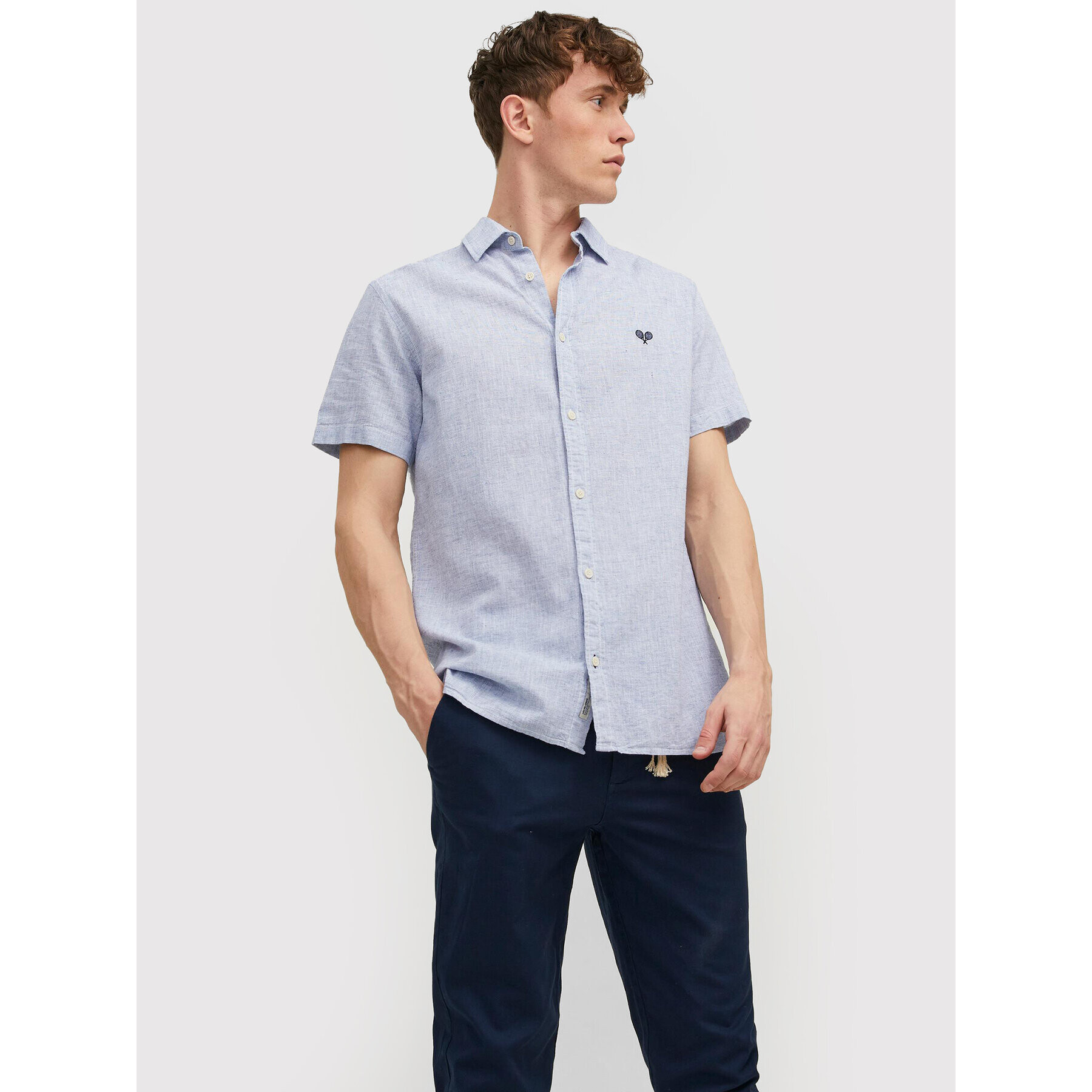 Jack&Jones Риза Tons 12207462 Син Regular Fit - Pepit.bg