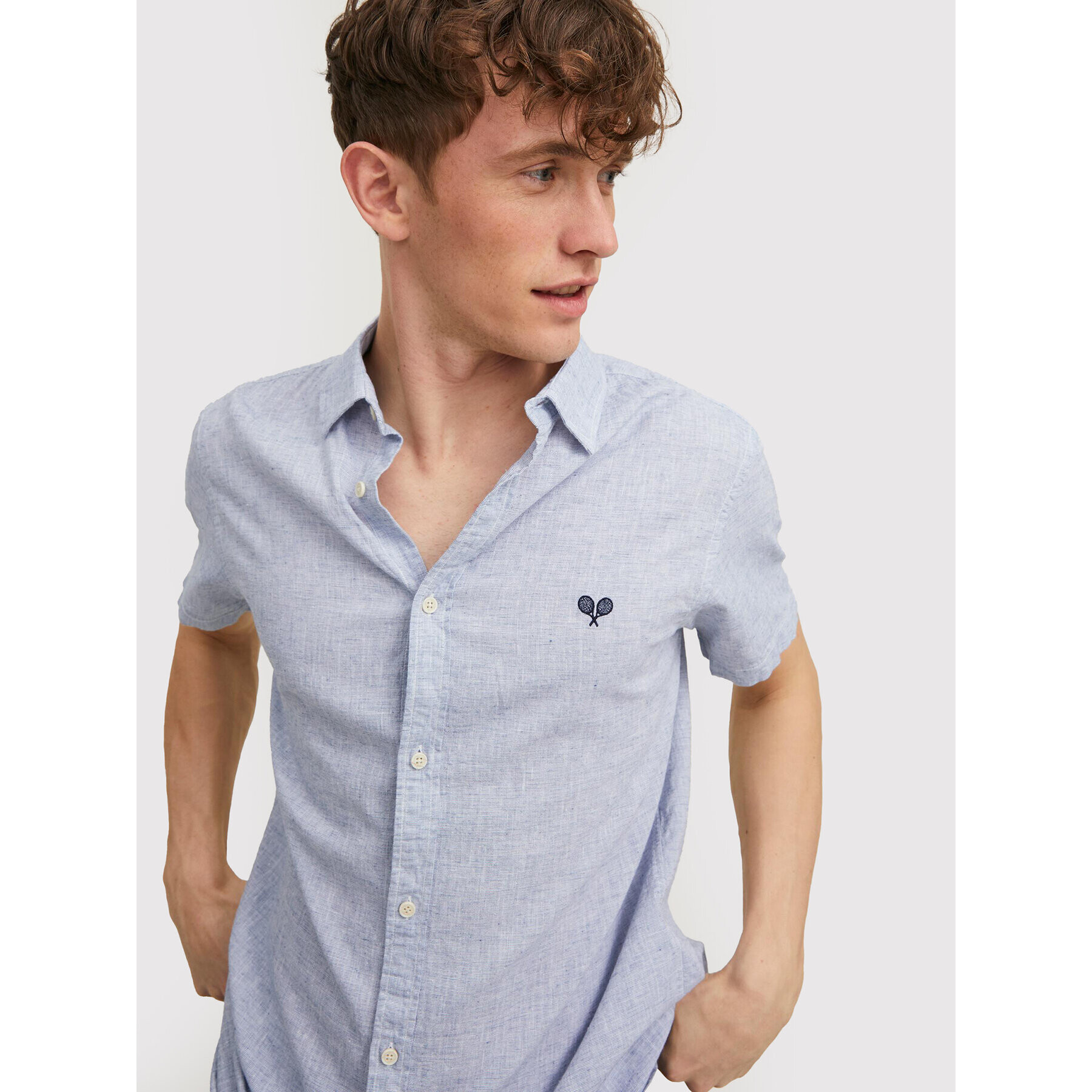 Jack&Jones Риза Tons 12207462 Син Regular Fit - Pepit.bg