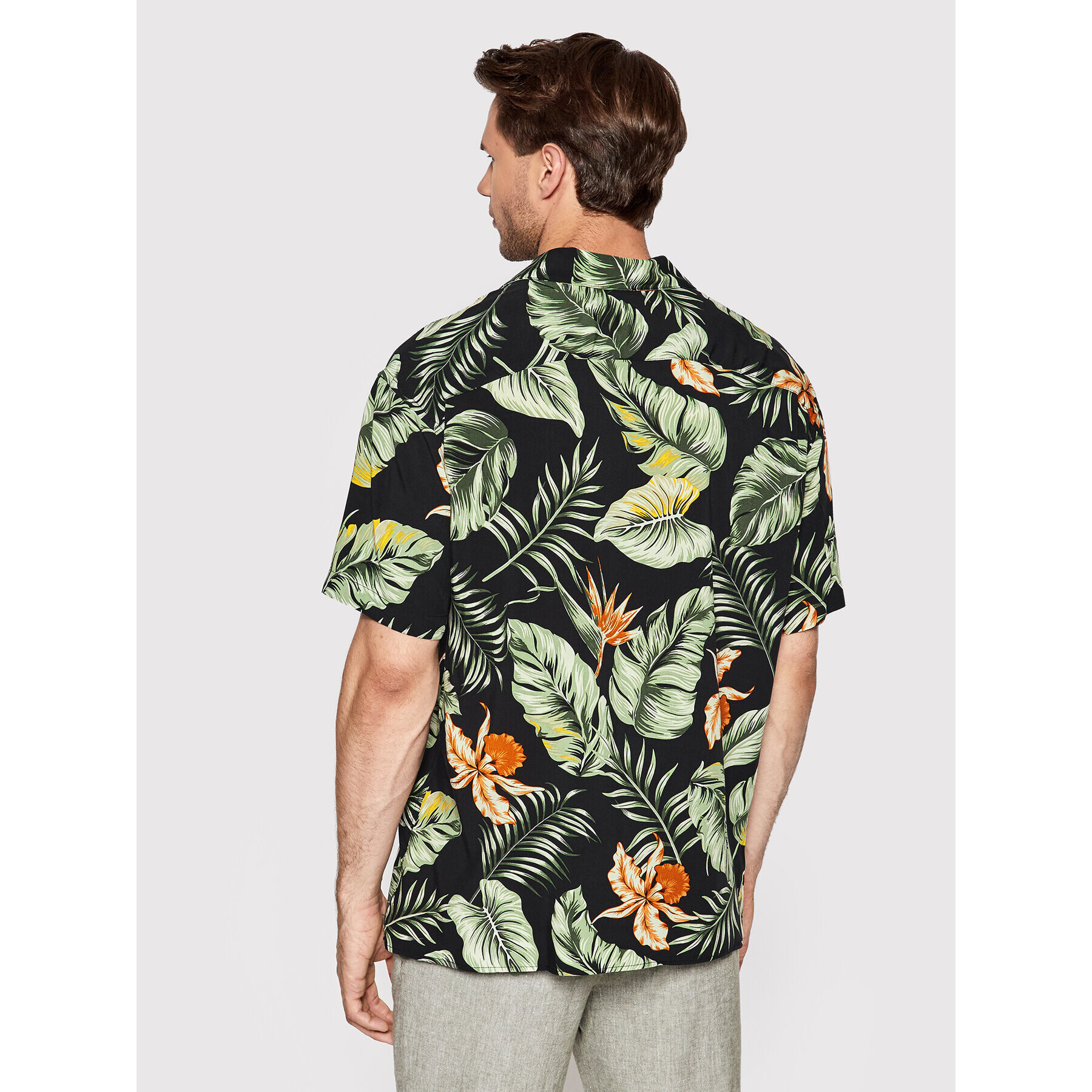 Jack&Jones PREMIUM Риза Tropic 12202240 Черен Relaxed Fit - Pepit.bg