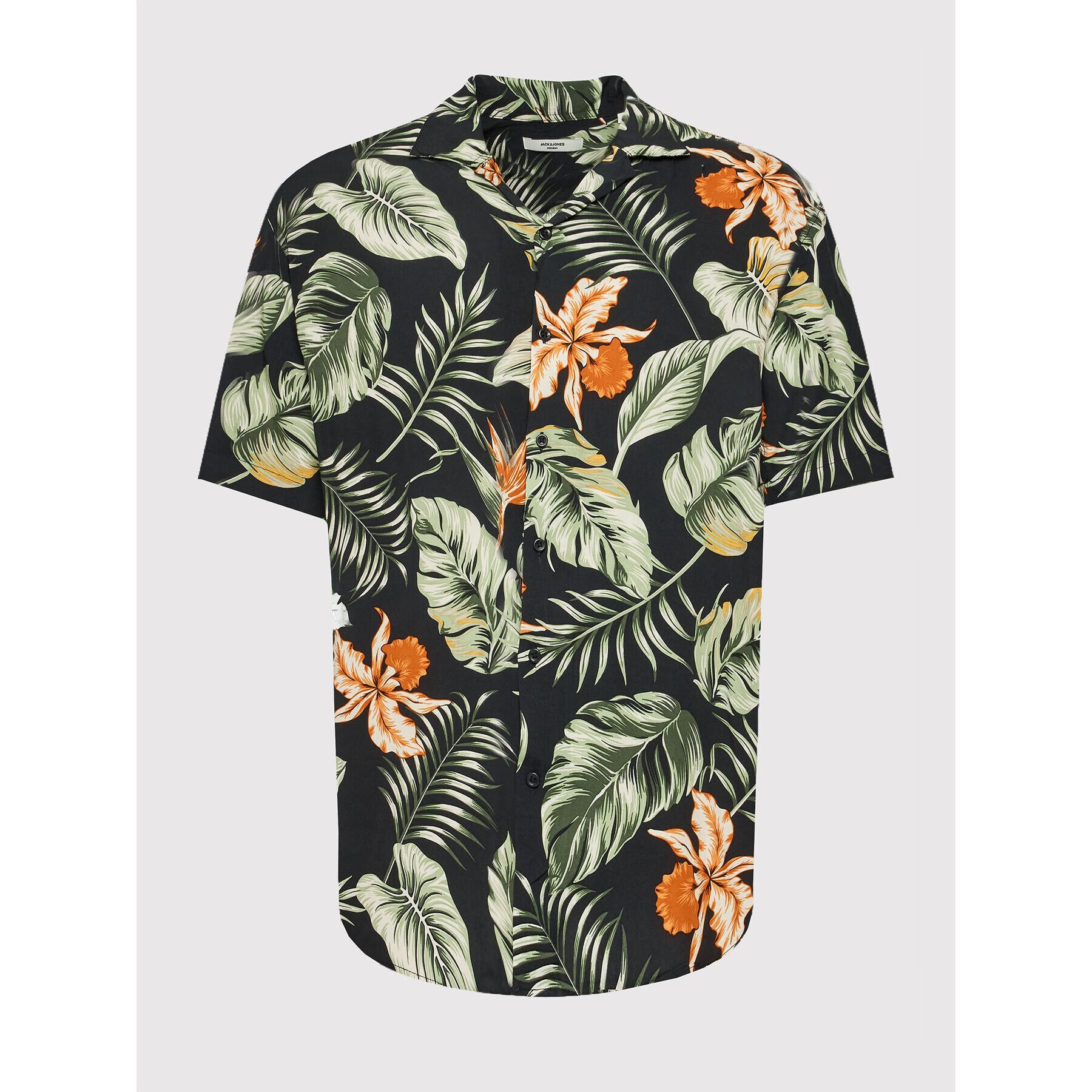 Jack&Jones PREMIUM Риза Tropic 12202240 Черен Relaxed Fit - Pepit.bg