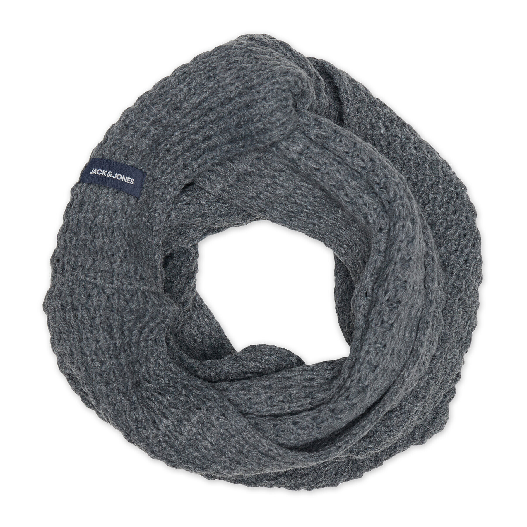 Jack&Jones Шал - комин Waffle Knit 12127829 Сив - Pepit.bg