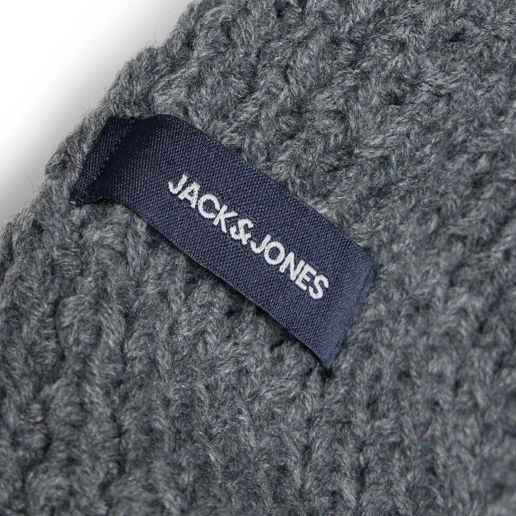 Jack&Jones Шал - комин Waffle Knit 12127829 Сив - Pepit.bg