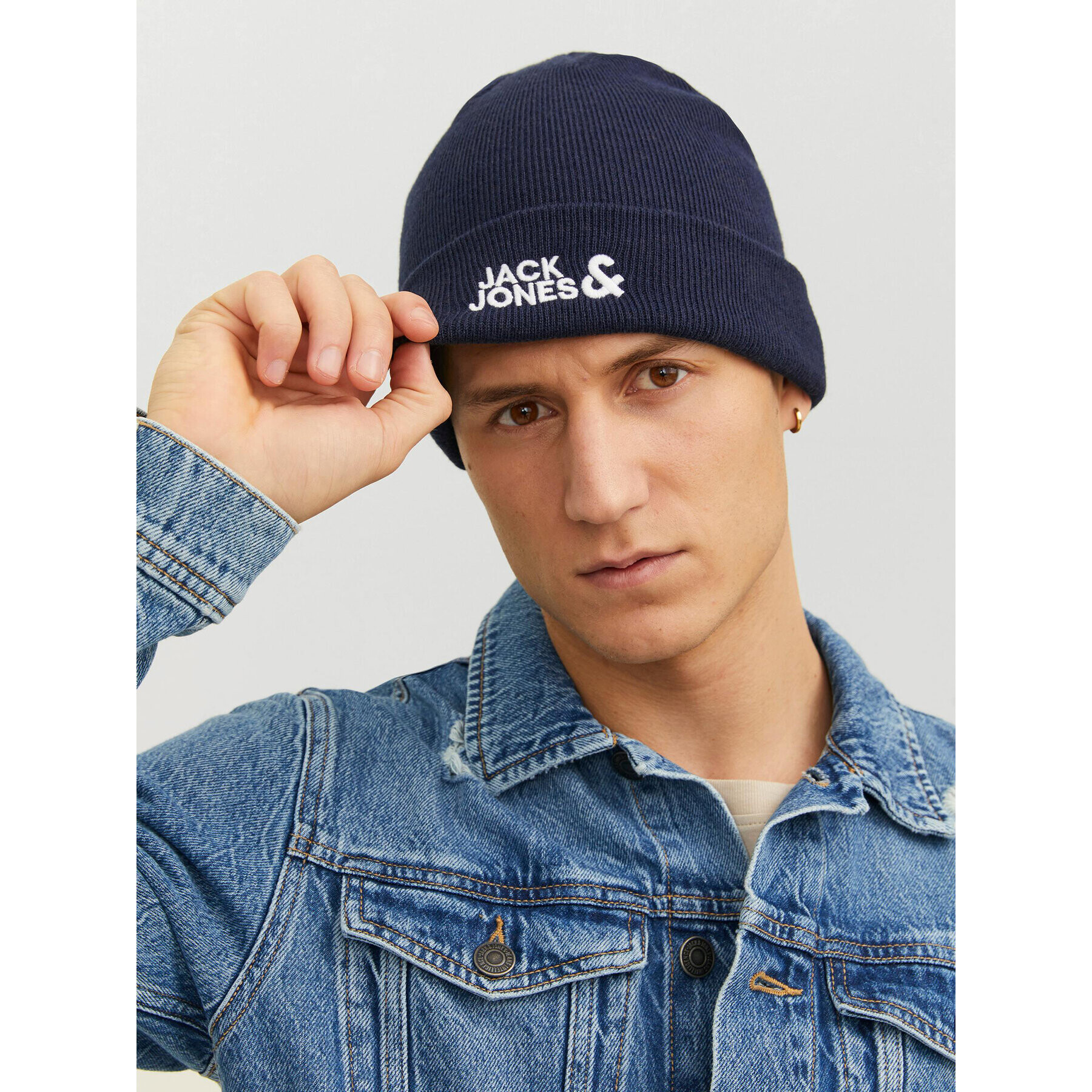 Jack&Jones Шапка 12092815 Тъмносин - Pepit.bg