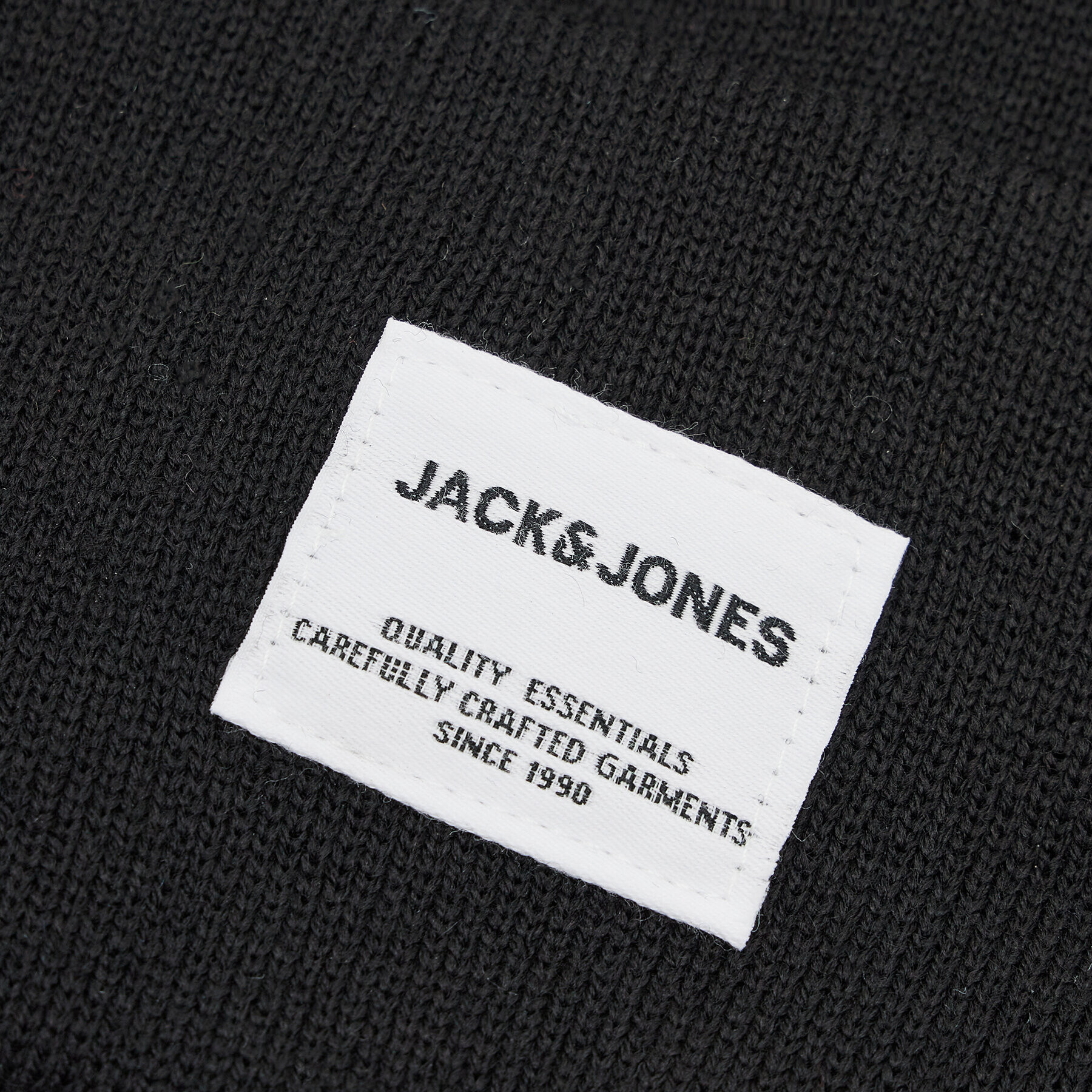 Jack&Jones Шапка Jaclong Knit Beanie 12150627 Черен - Pepit.bg