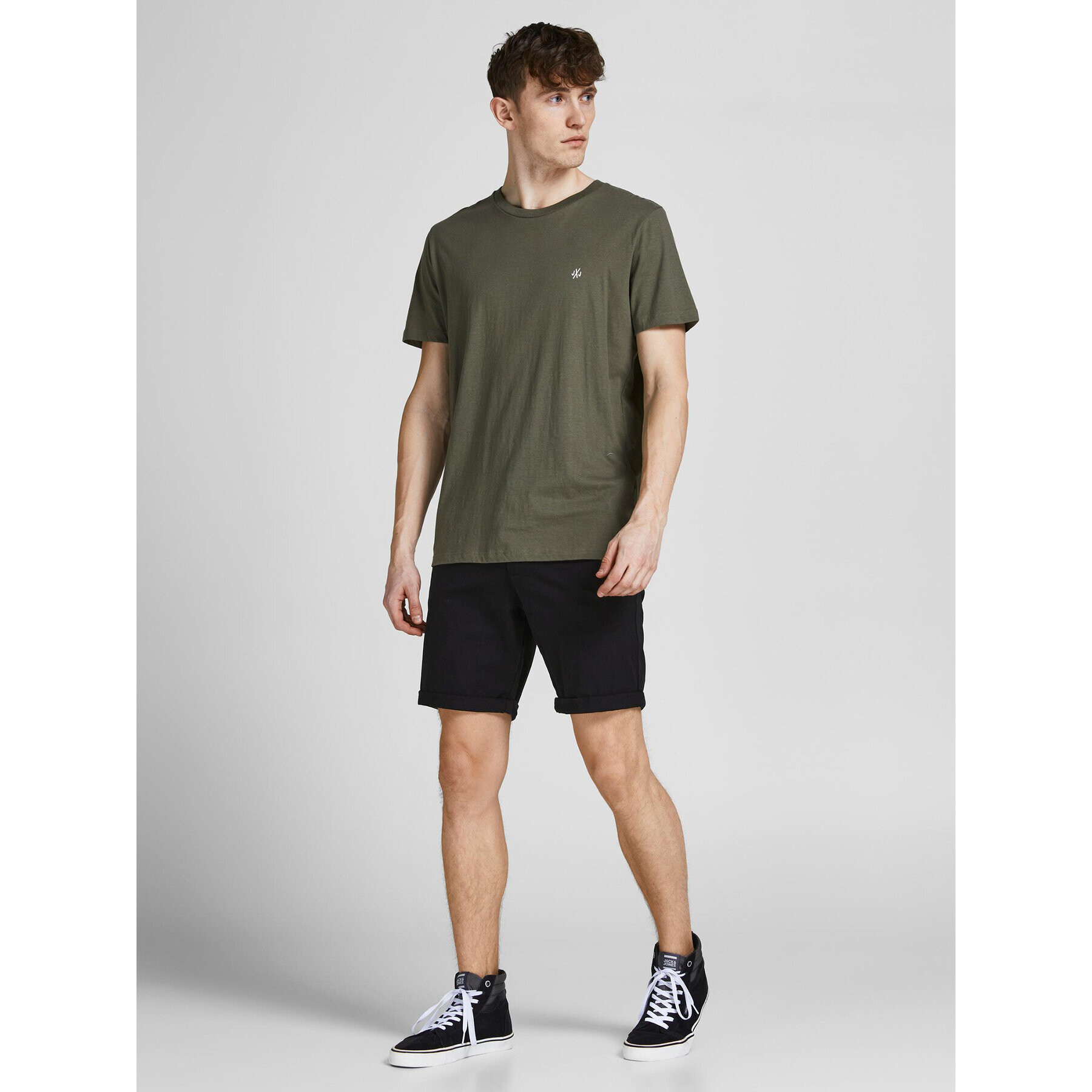 Jack&Jones Шорти от плат Dave 12182549 Черен Regular Fit - Pepit.bg